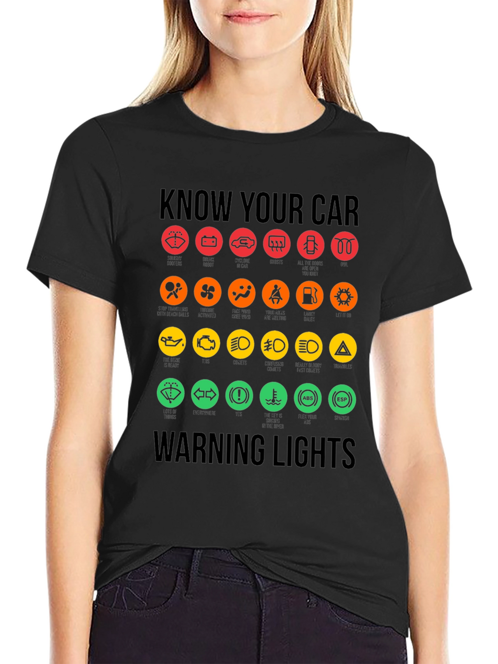 Know Your Car Warning Lights Graphic Tee