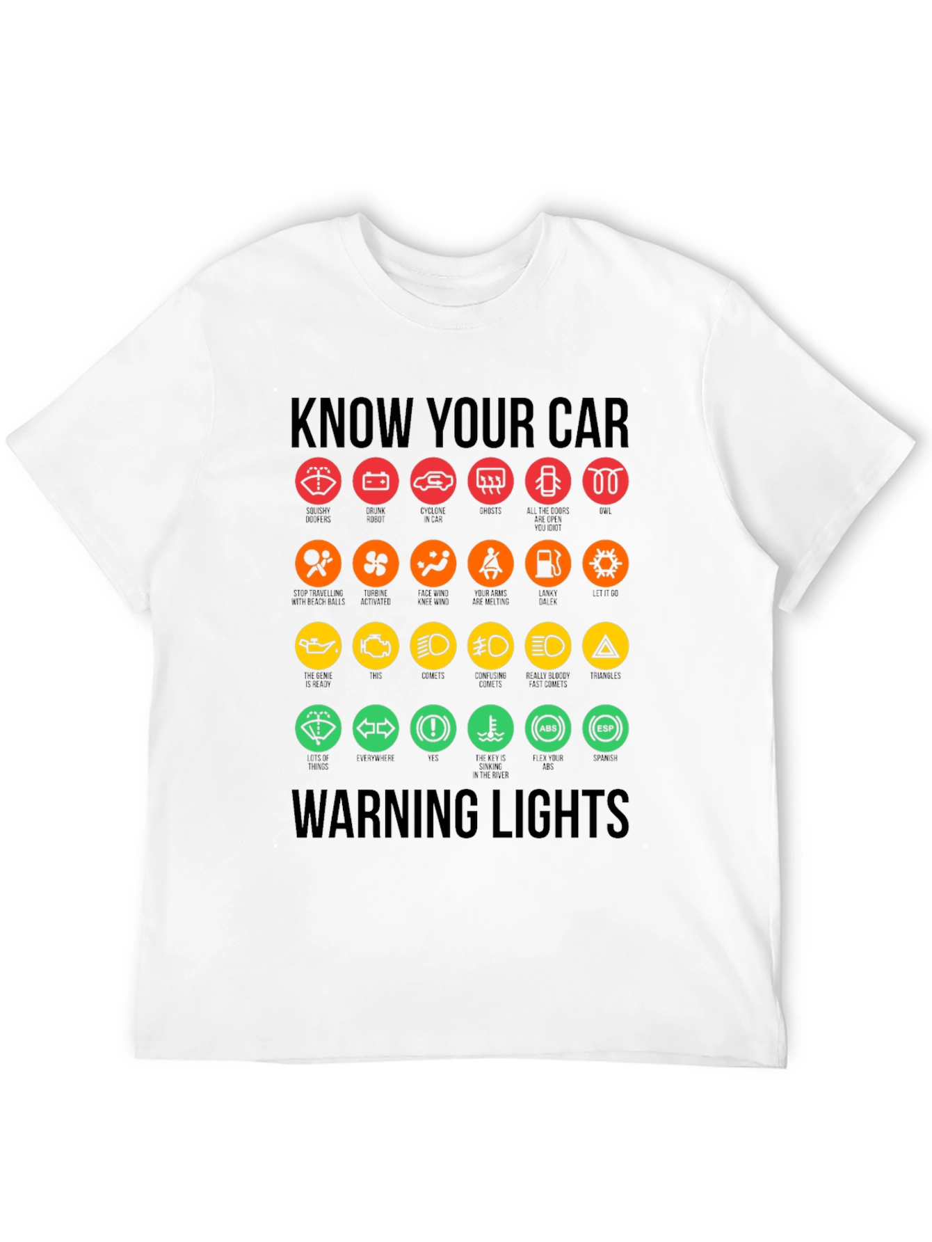 Know Your Car Warning Lights Graphic Tee