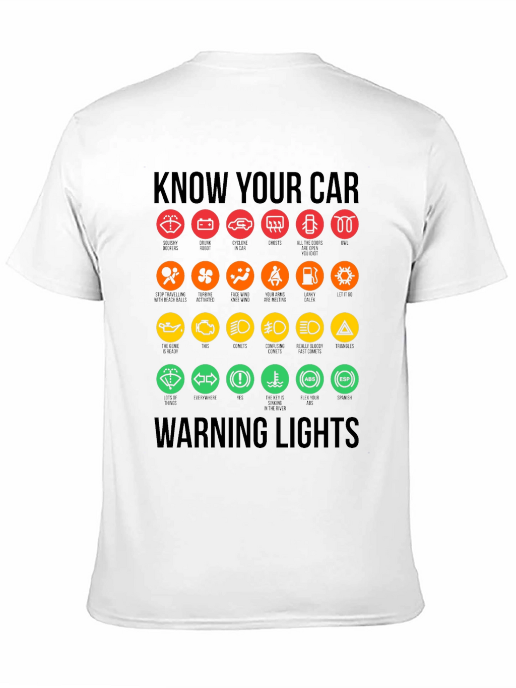 Know Your Car Warning Lights Graphic Tee