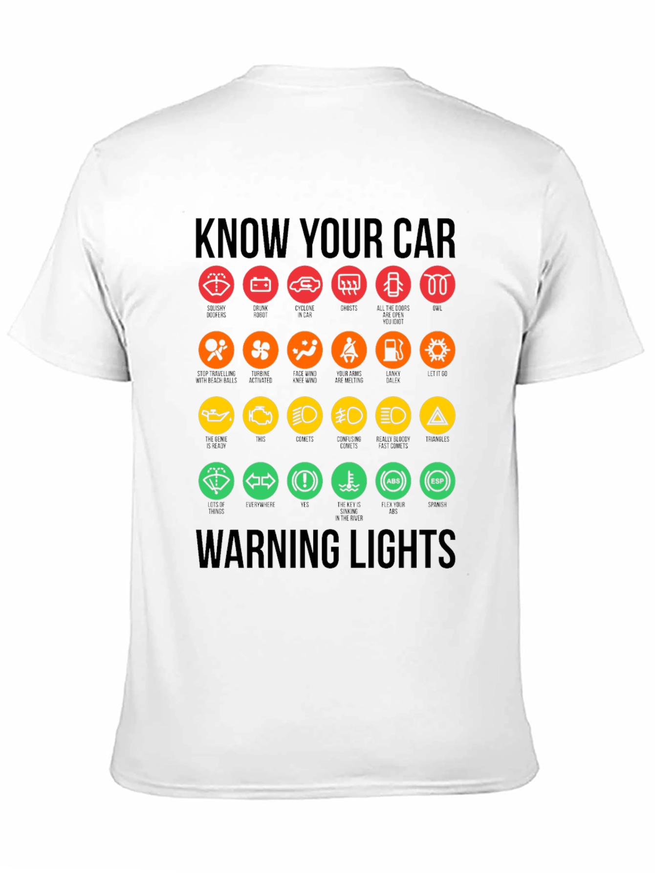 Know Your Car Warning Lights Graphic Tee