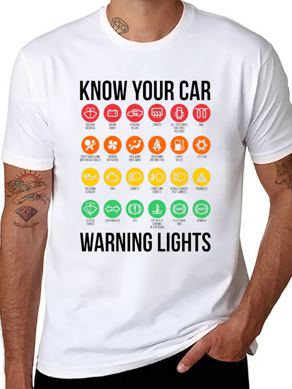 Know Your Car Warning Lights Graphic Tee