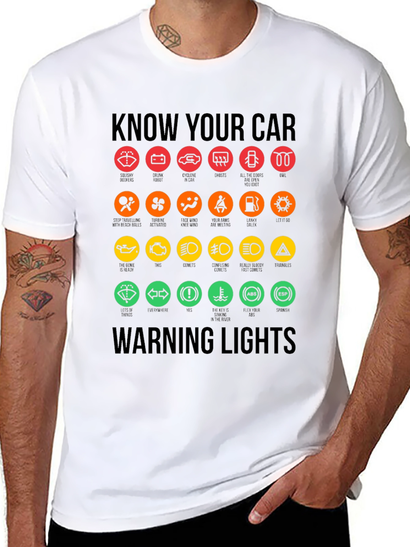Know Your Car Warning Lights Graphic Tee