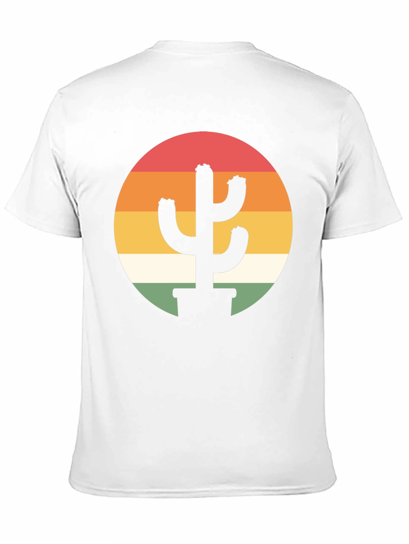 Retro Cactus Sunset Graphic Tee - Black