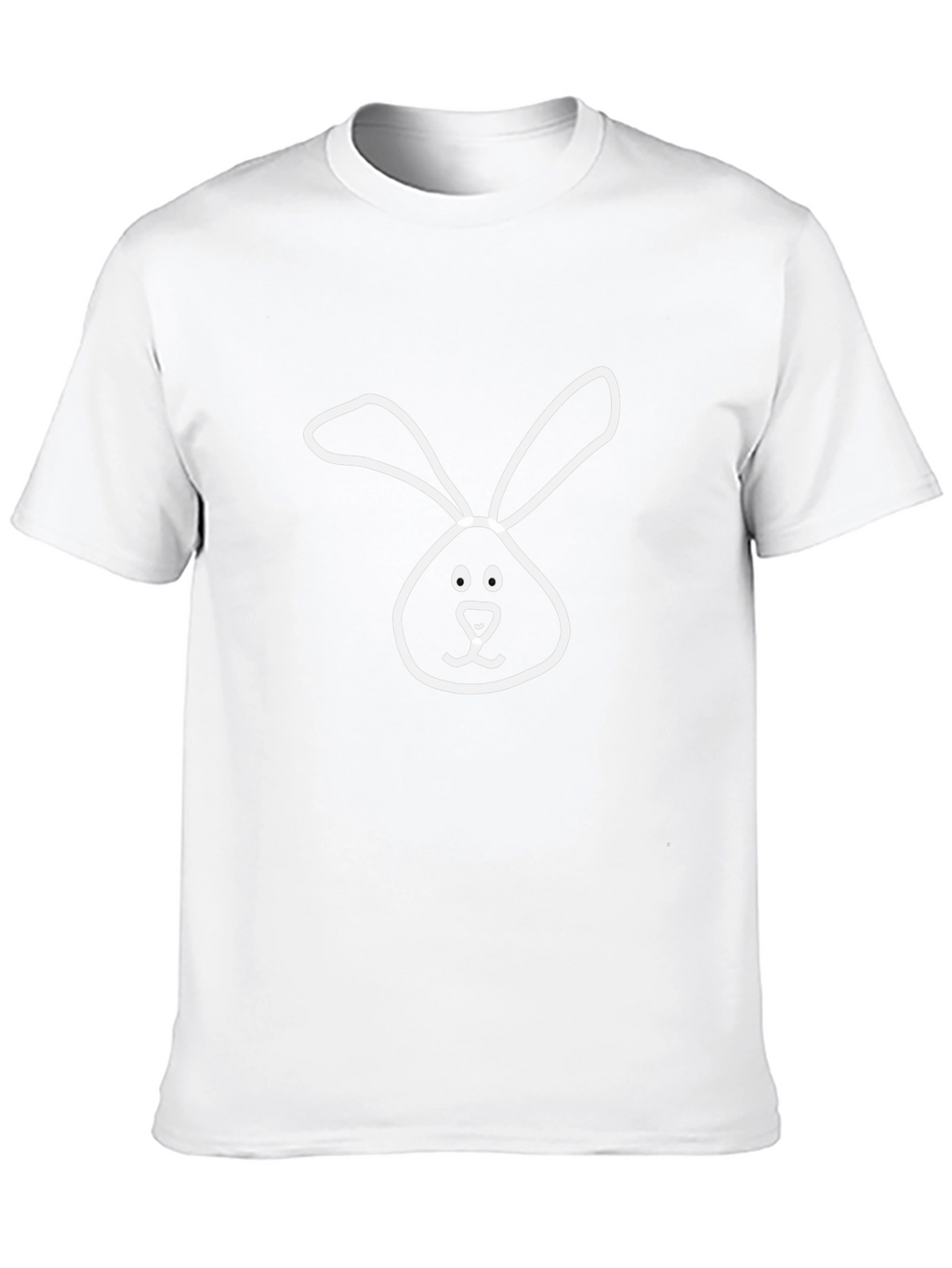 Black T-Shirt with Cute Bunny Print