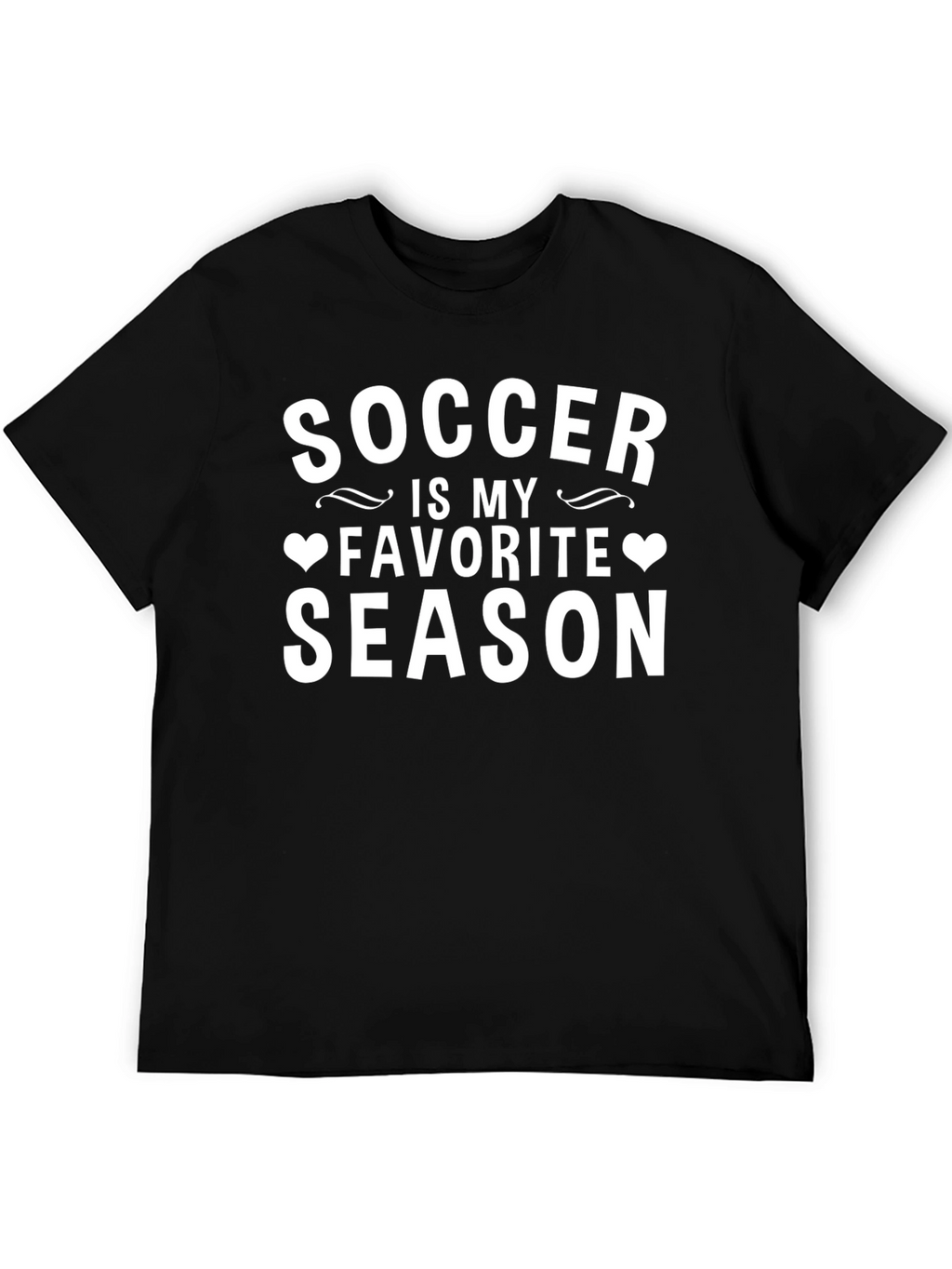 Soccer Is My Favorite Season Black T-Shirt