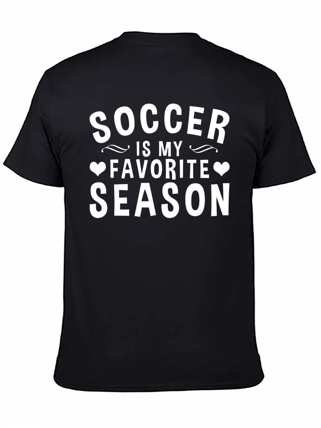 Soccer Is My Favorite Season Black T-Shirt