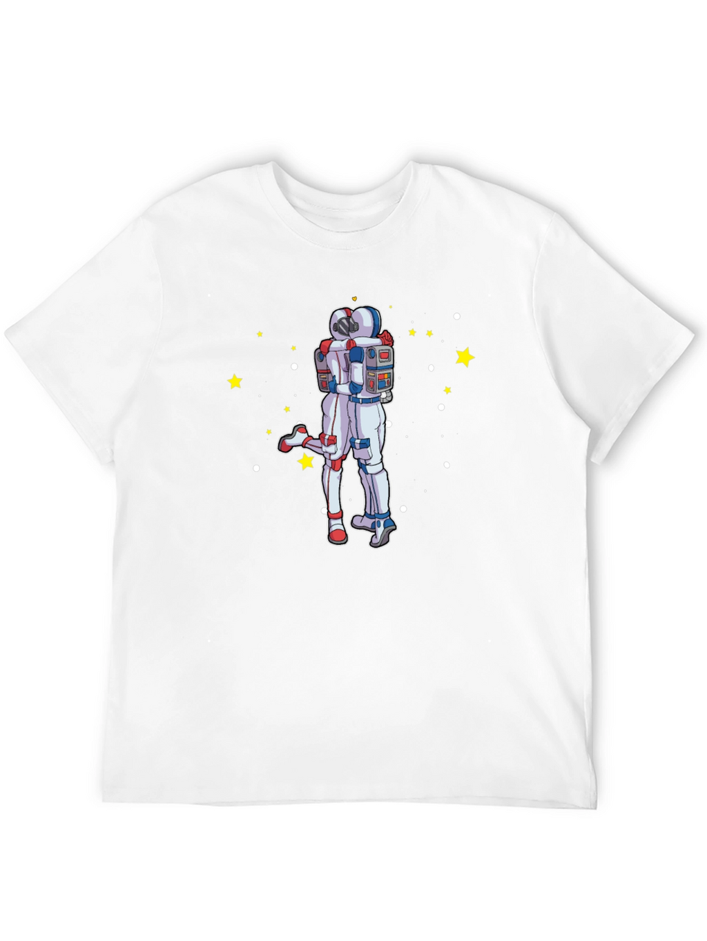 Astronaut Hug Graphic T-Shirt - Space Lovers Tee