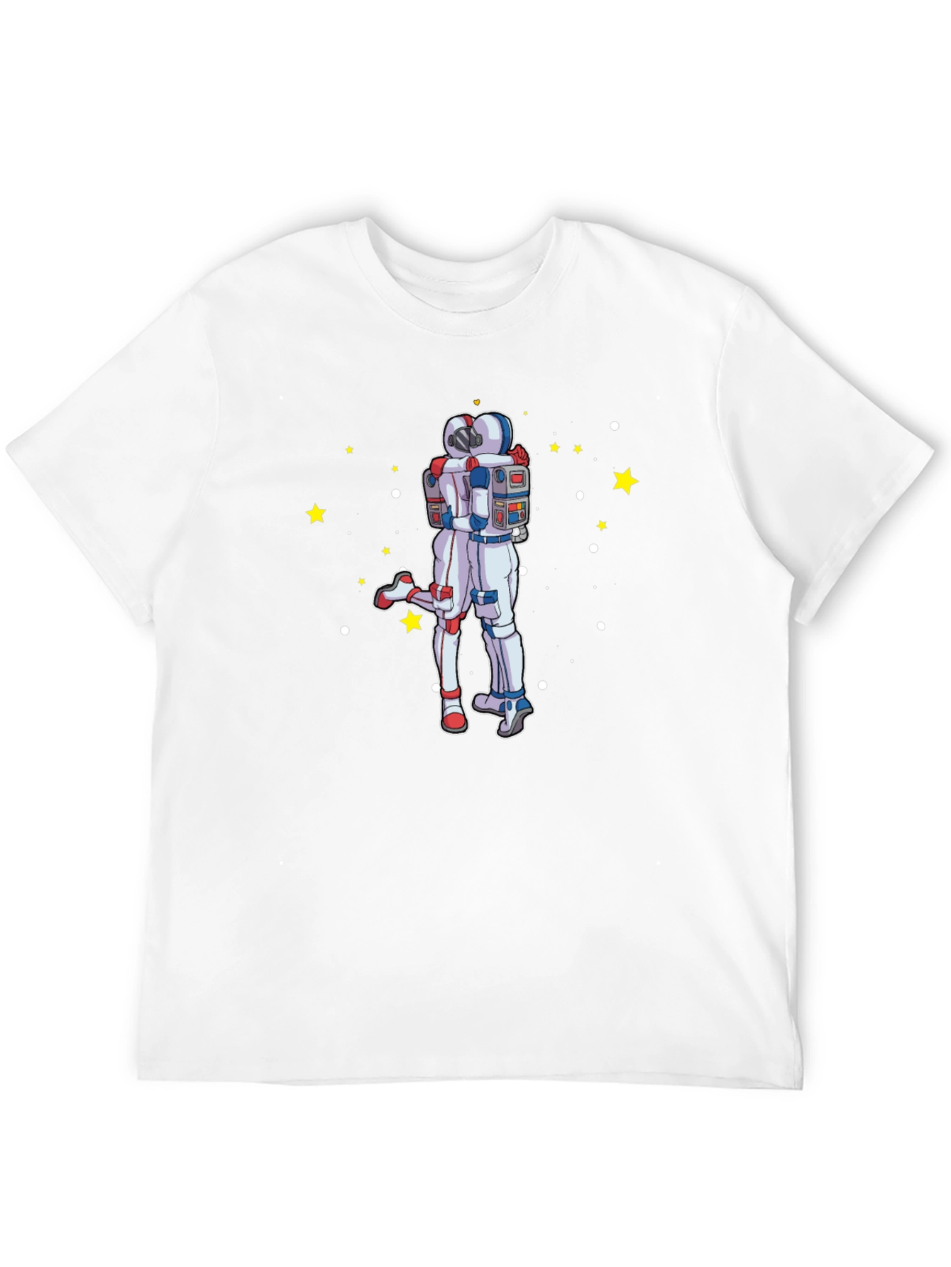 Astronaut Hug Graphic T-Shirt - Space Lovers Tee