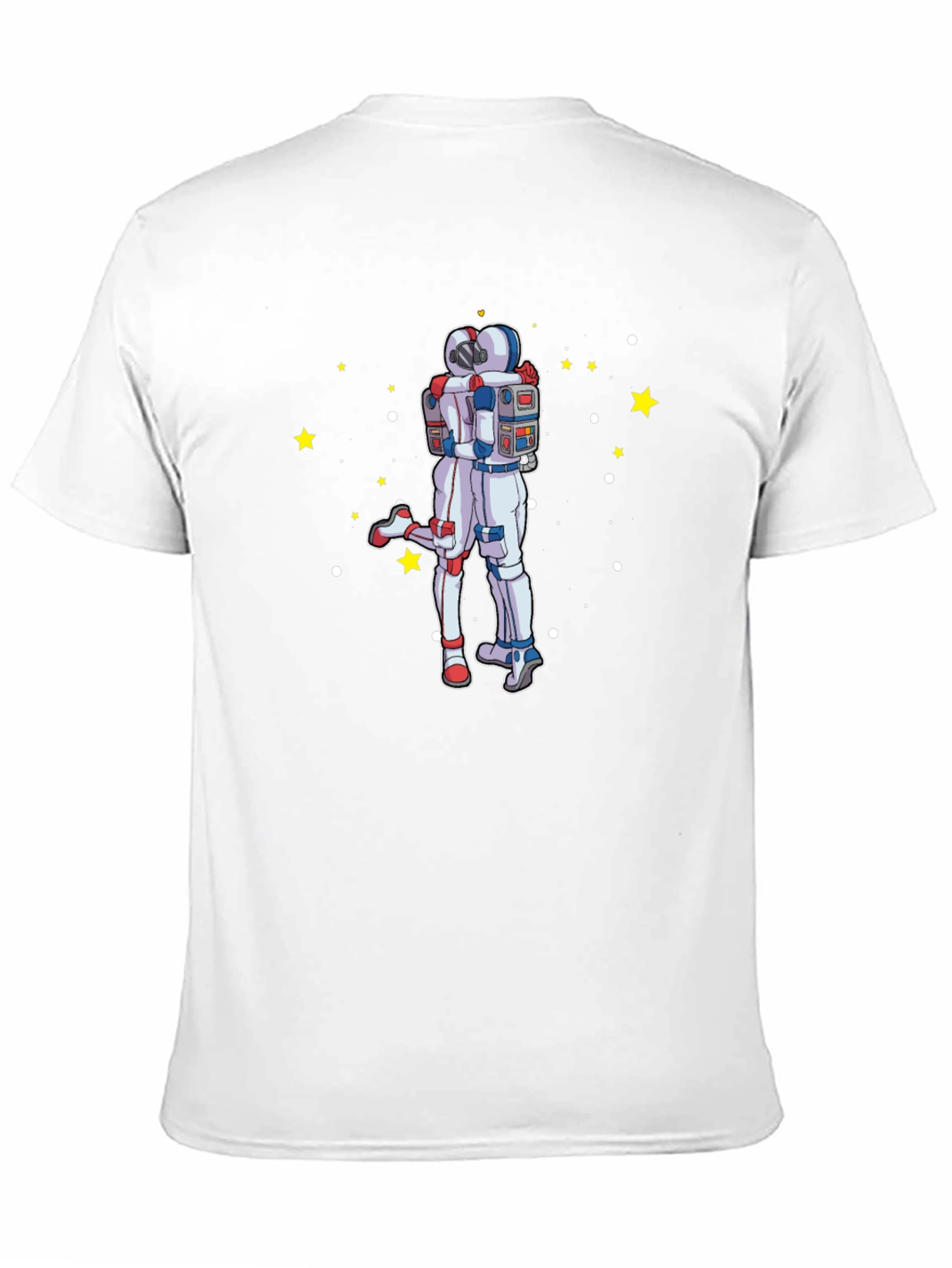 Astronaut Hug Graphic T-Shirt - Space Lovers Tee