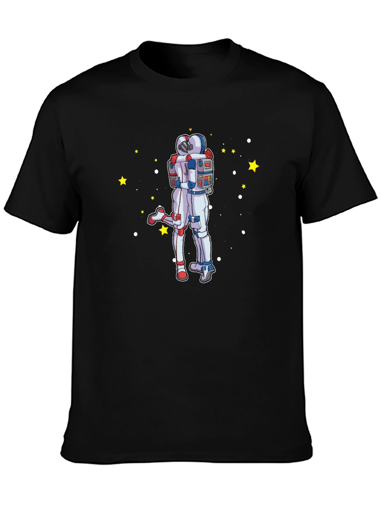 Astronaut Hug Graphic T-Shirt - Space Lovers Tee