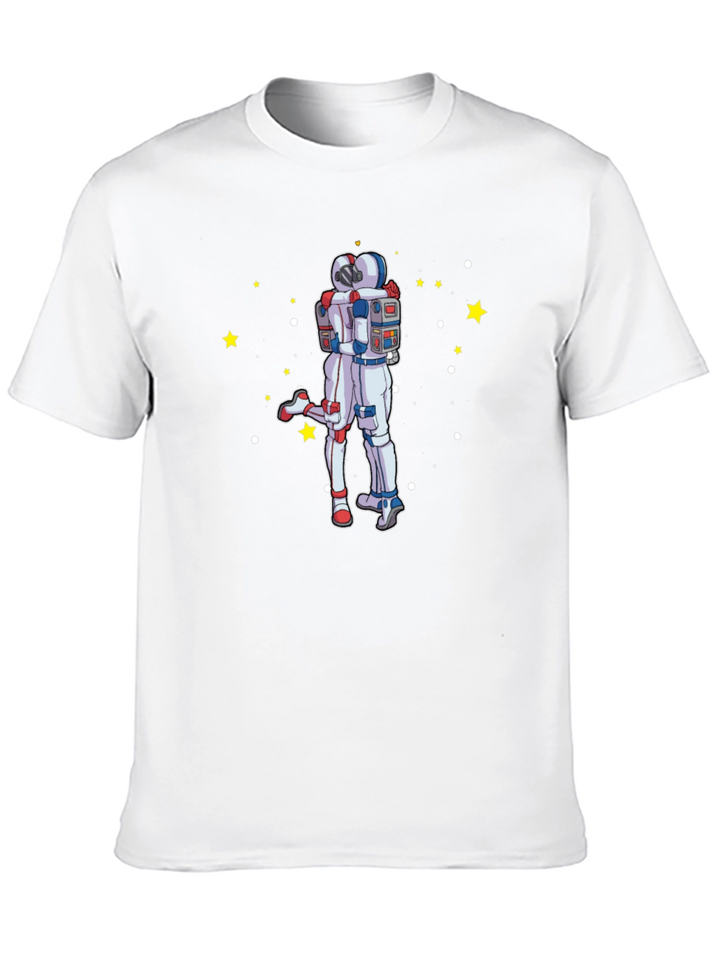 Astronaut Hug Graphic T-Shirt - Space Lovers Tee