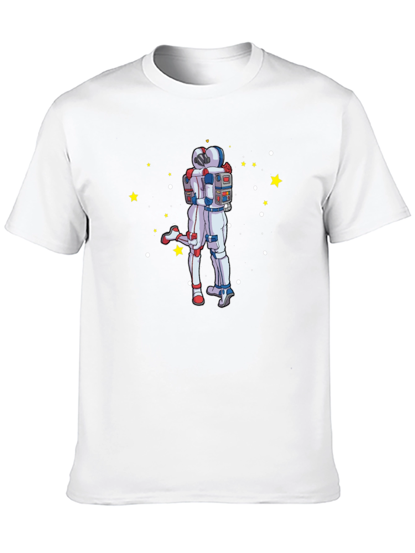 Astronaut Hug Graphic T-Shirt - Space Lovers Tee
