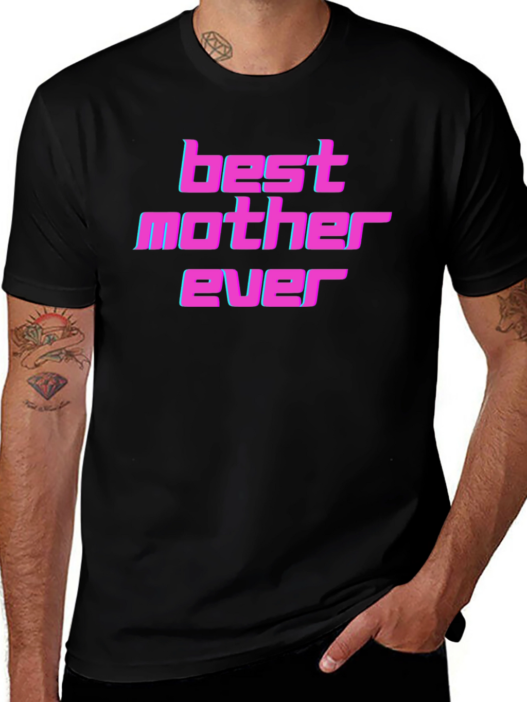 Best Mother Ever Graphic T-Shirt - Black