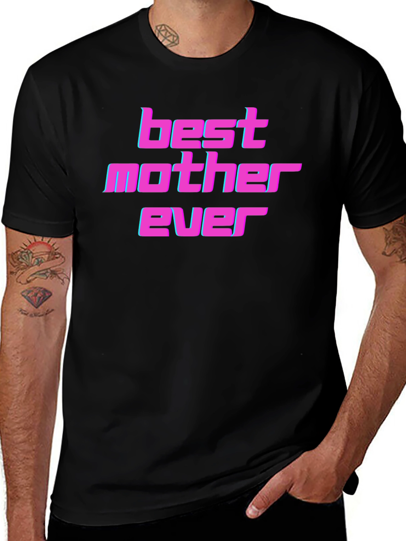 Best Mother Ever Graphic T-Shirt - Black