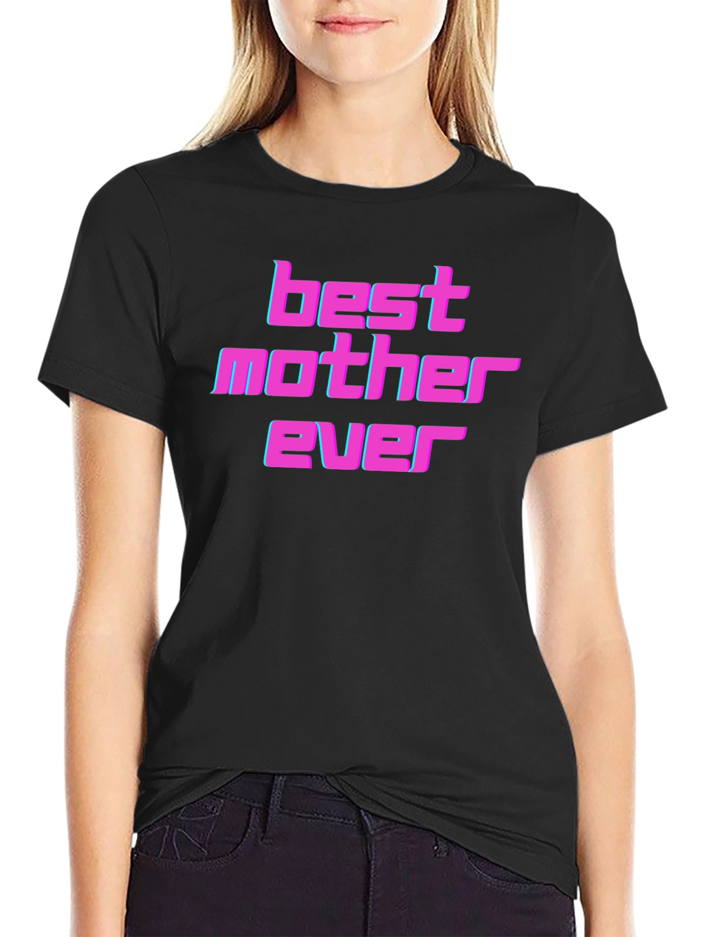 Best Mother Ever Graphic T-Shirt - Black