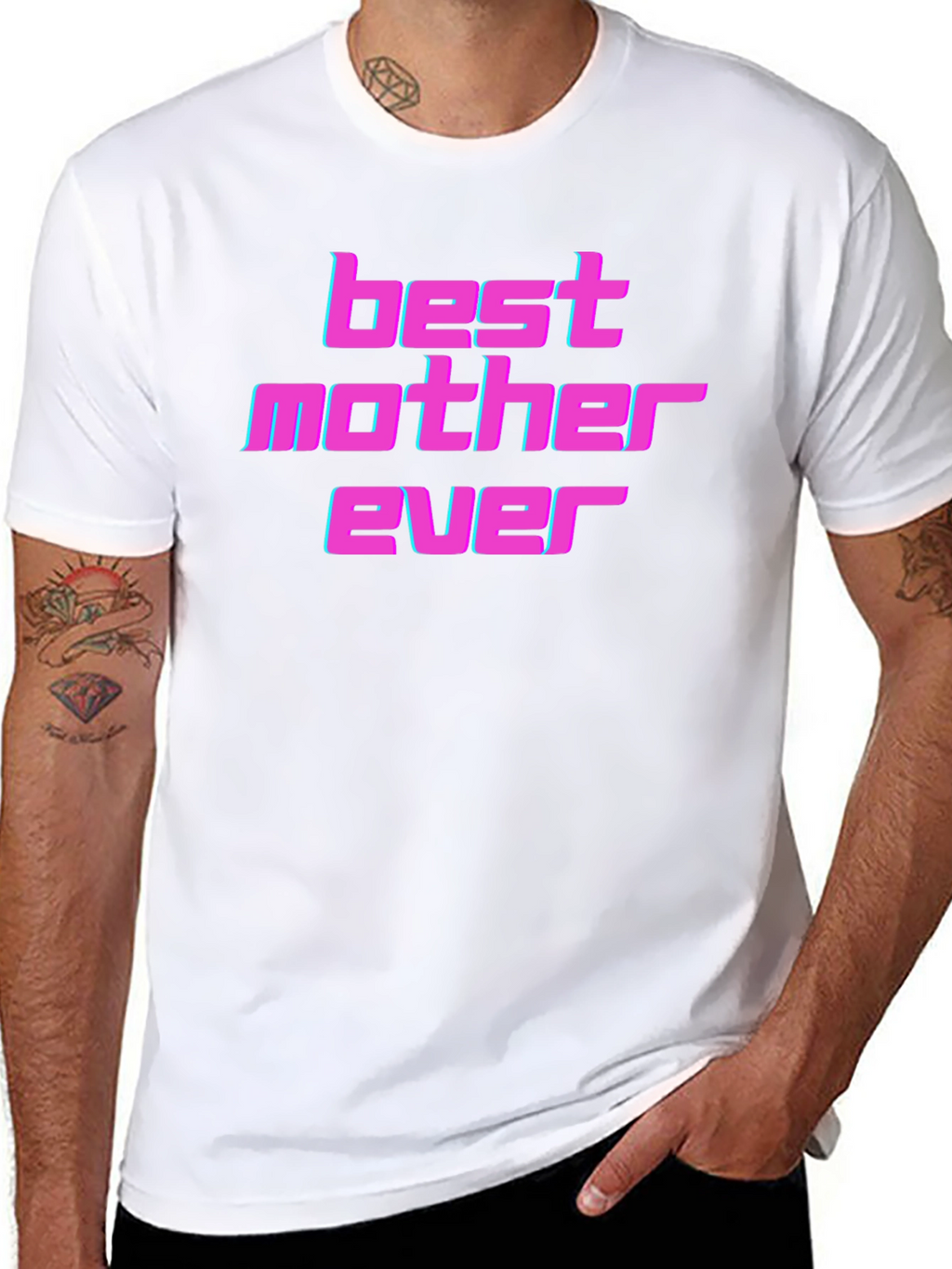 Best Mother Ever Graphic T-Shirt - Black