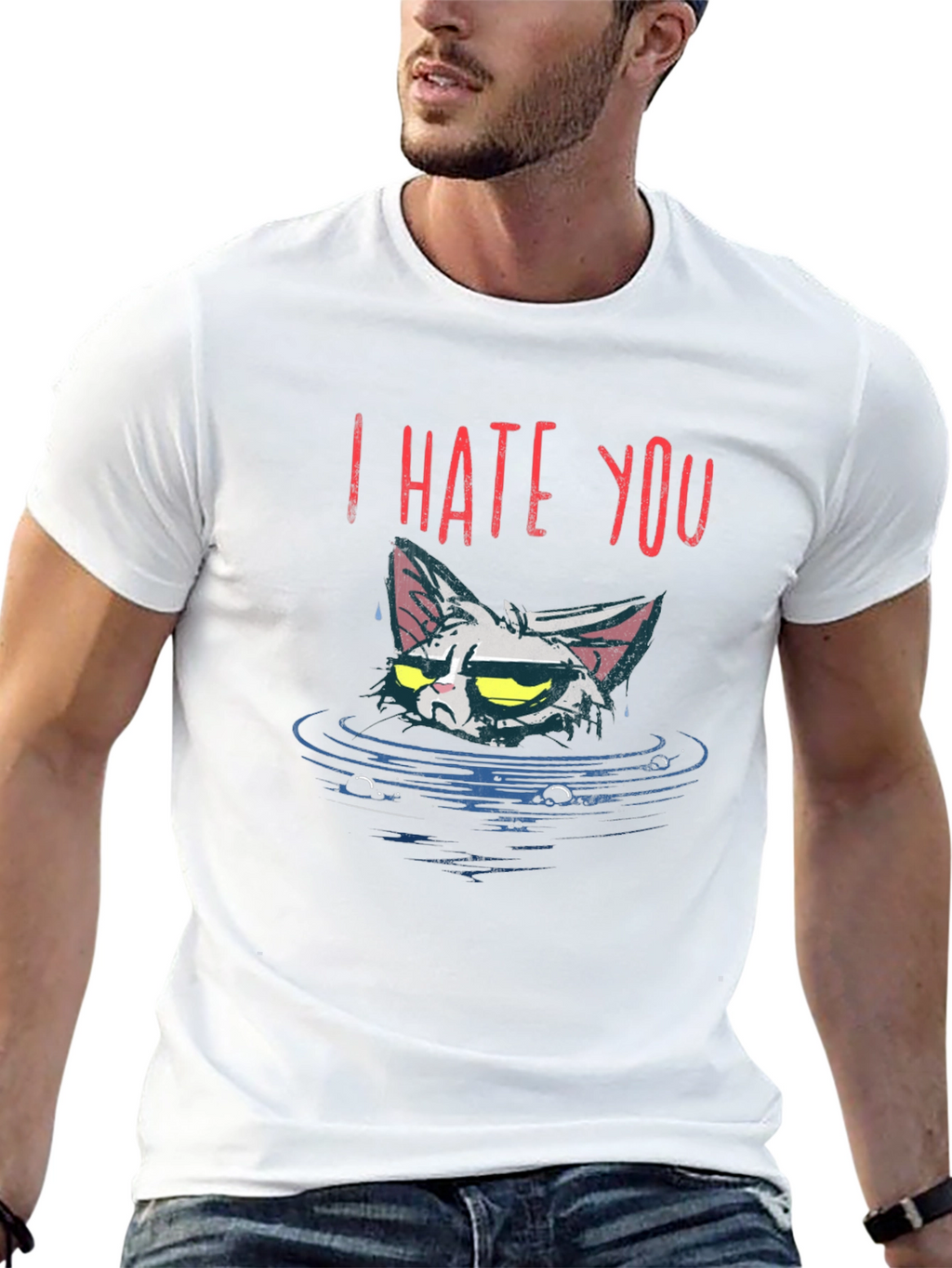 I Hate You Cat T-Shirt - Grumpy Cat Tee