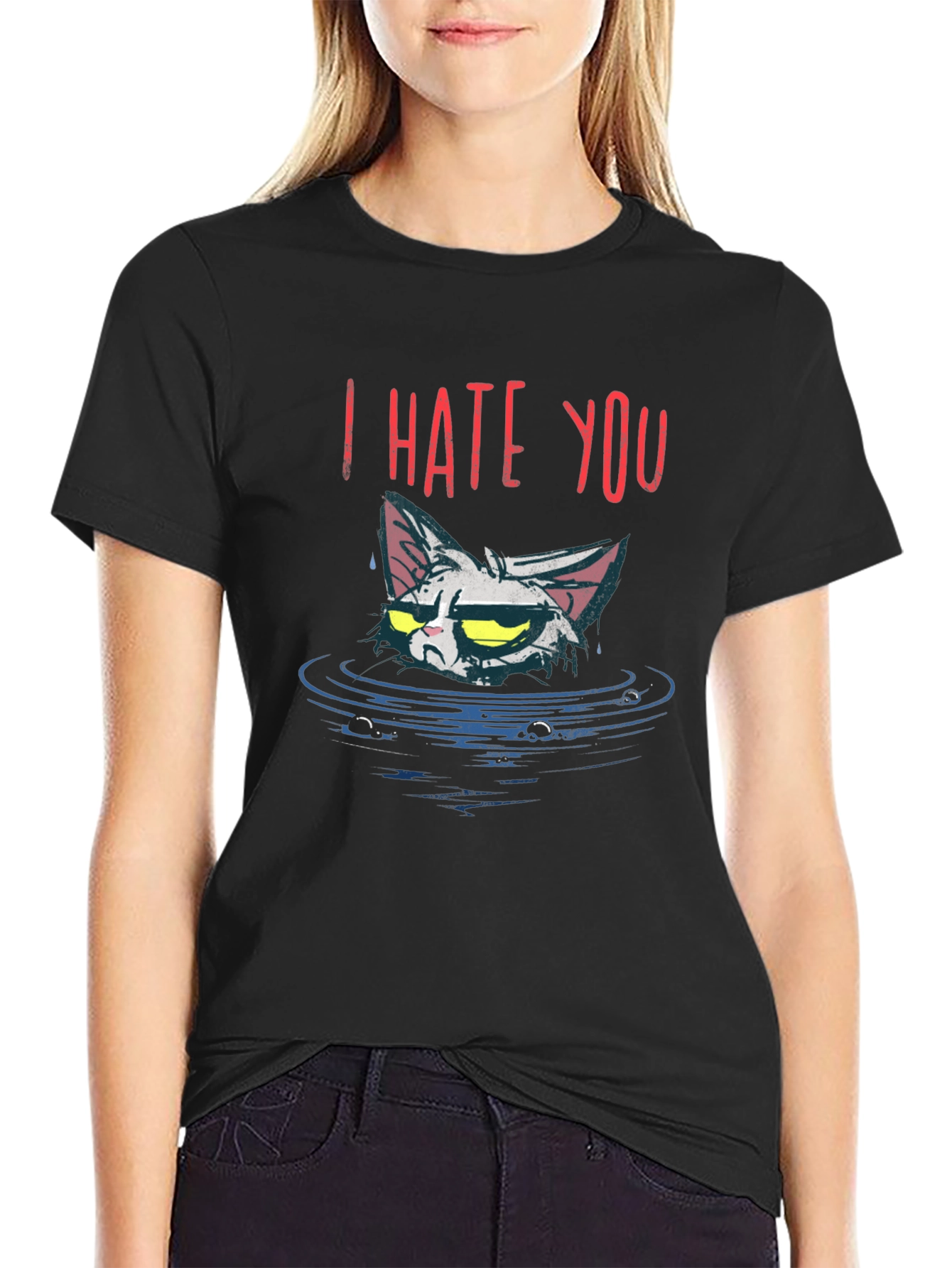 I Hate You Cat T-Shirt - Grumpy Cat Tee