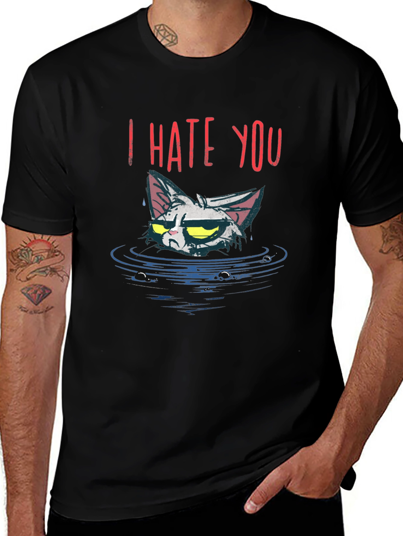 I Hate You Cat T-Shirt - Grumpy Cat Tee