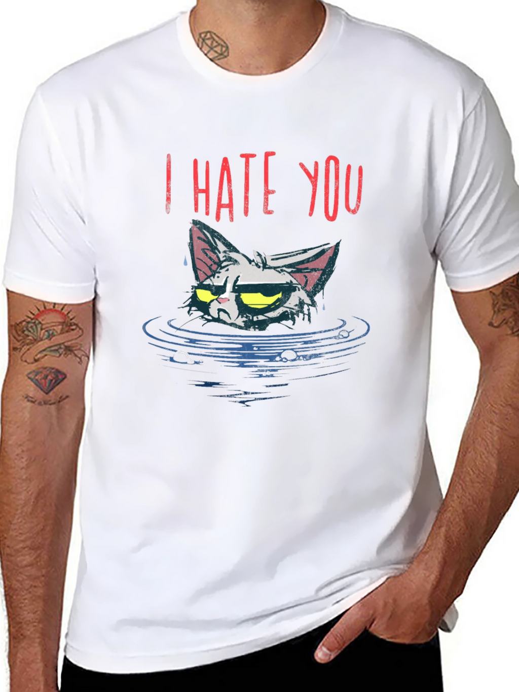 I Hate You Cat T-Shirt - Grumpy Cat Tee