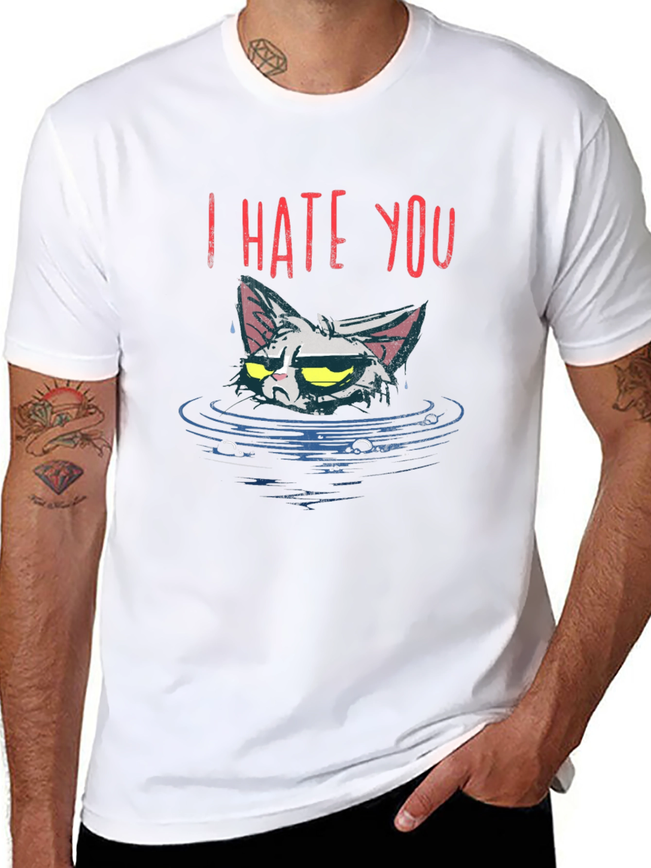 I Hate You Cat T-Shirt - Grumpy Cat Tee