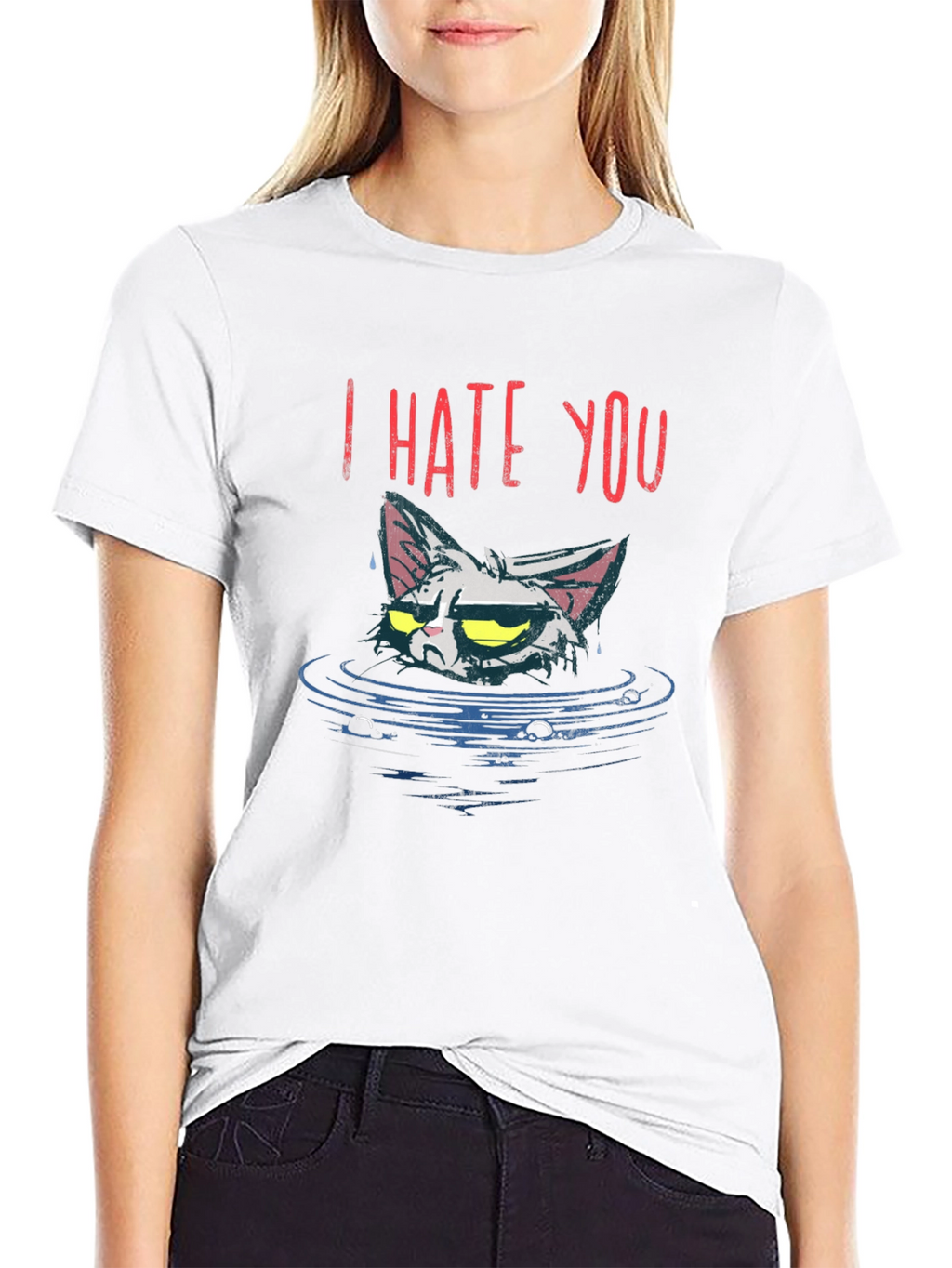 I Hate You Cat T-Shirt - Grumpy Cat Tee
