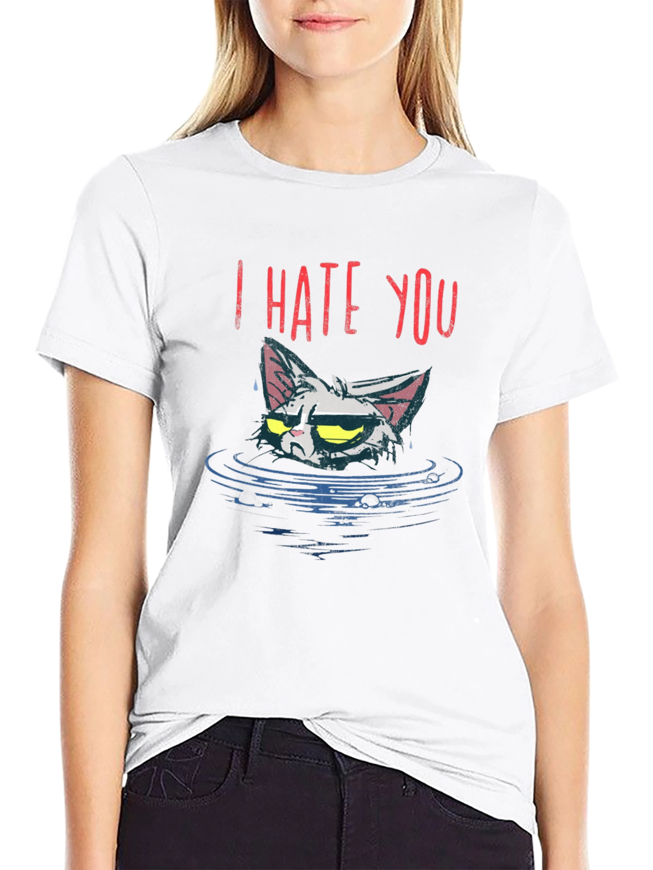 I Hate You Cat T-Shirt - Grumpy Cat Tee