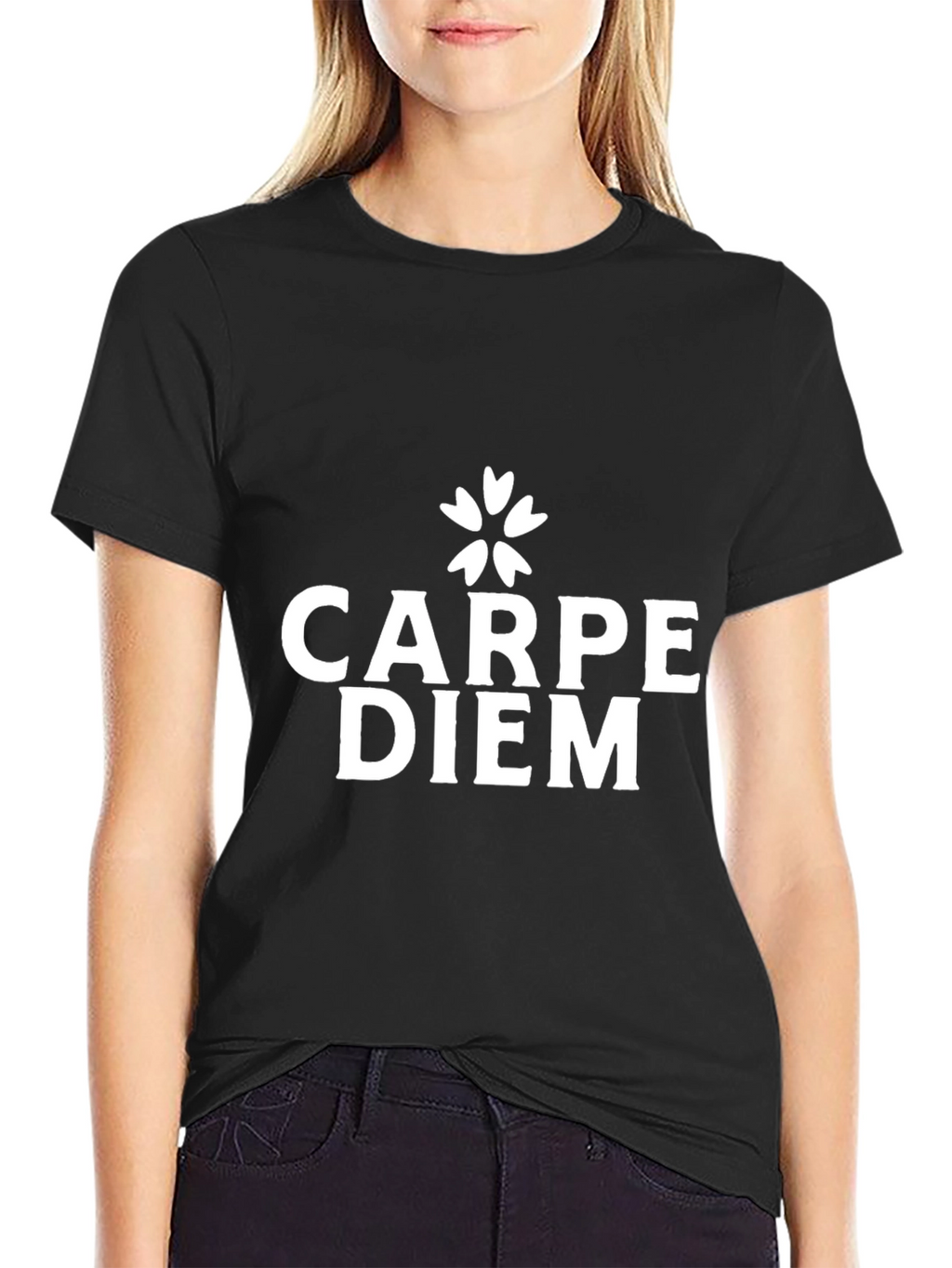 Carpe Diem Black Graphic T-Shirt