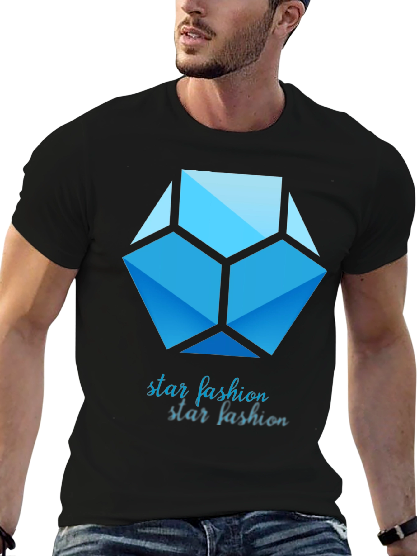 Geometric Star Fashion Graphic Print Tee