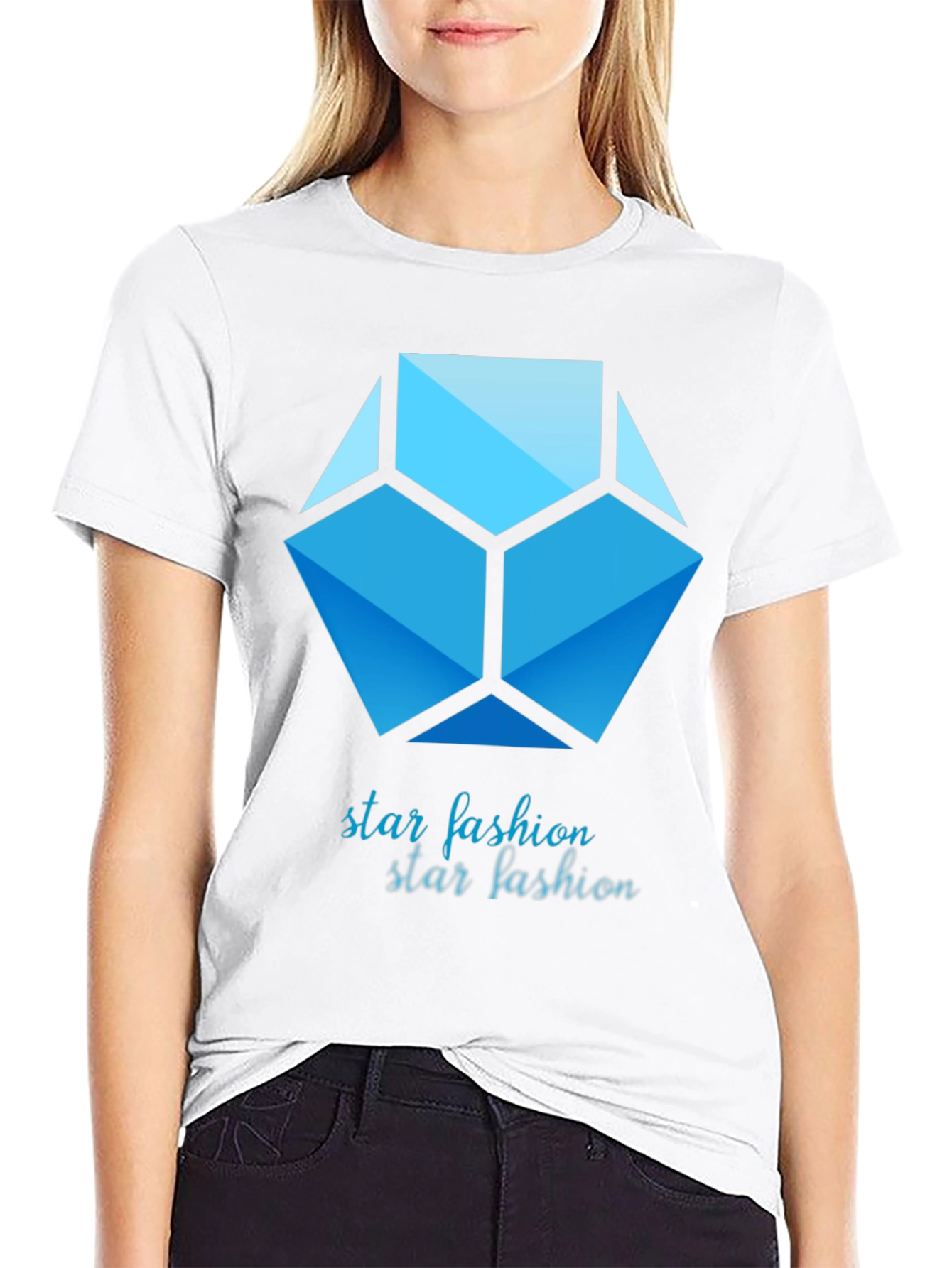 Geometric Star Fashion Graphic Print Tee