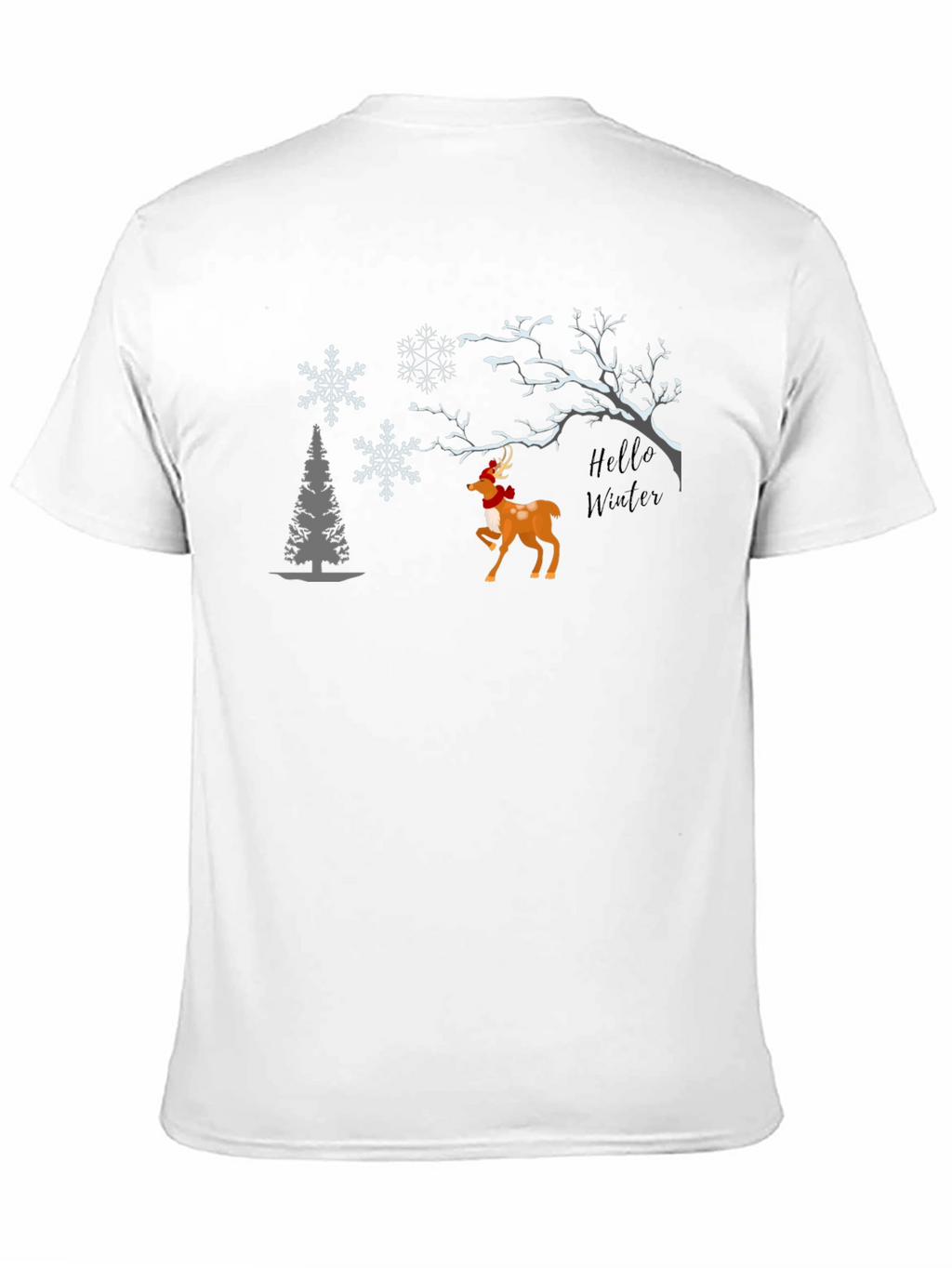 Winter Deer Graphic Tee - Festive Season Comfort