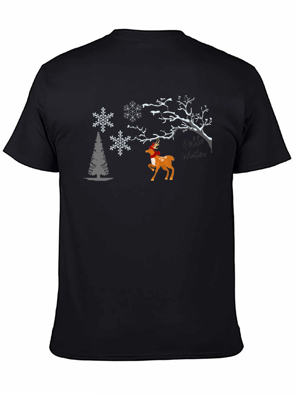 Winter Deer Graphic Tee - Festive Season Comfort