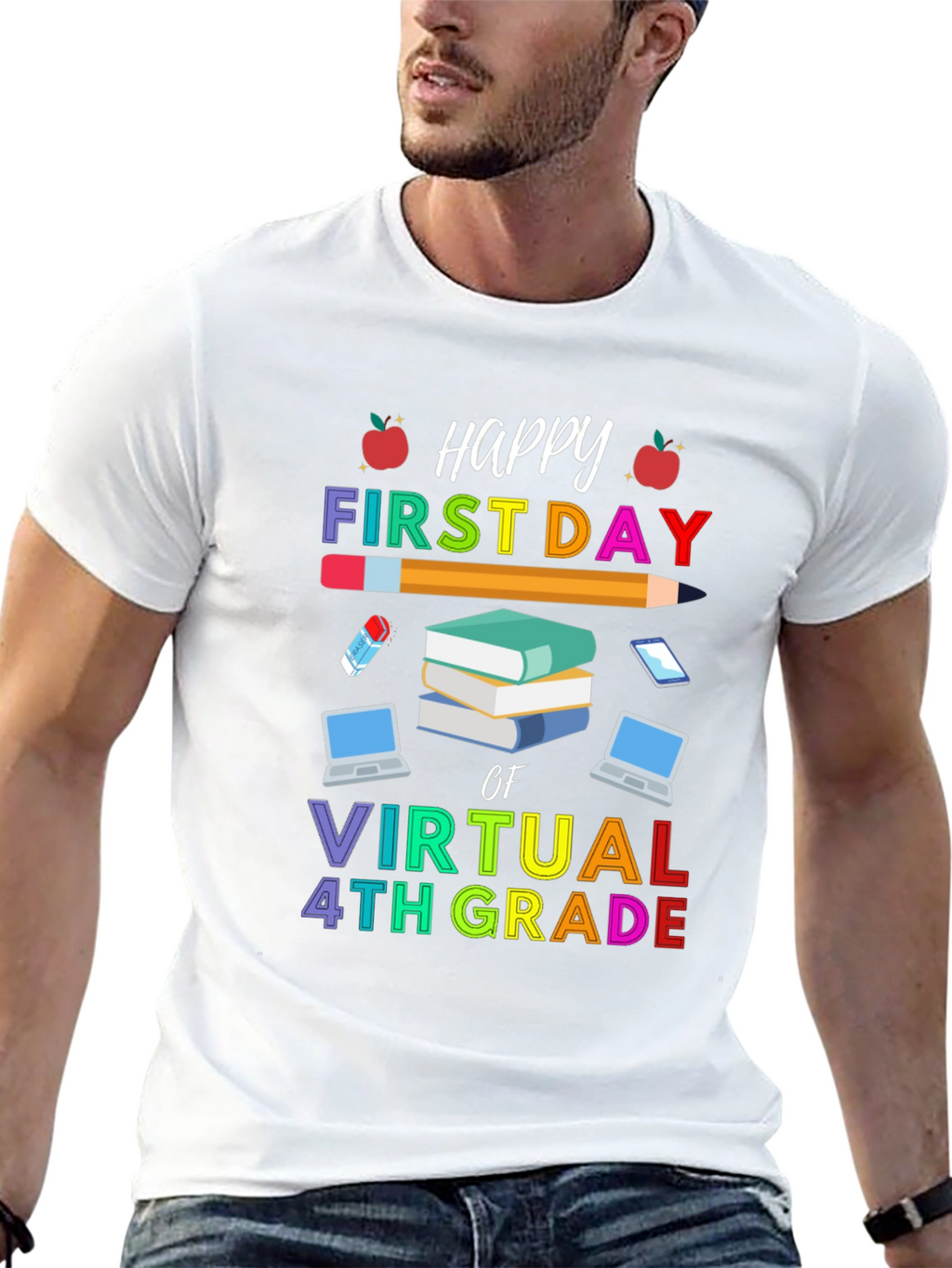 Happy First Day of Virtual 4th Grade T-Shirt