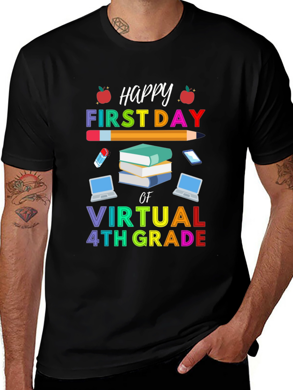 Happy First Day of Virtual 4th Grade T-Shirt