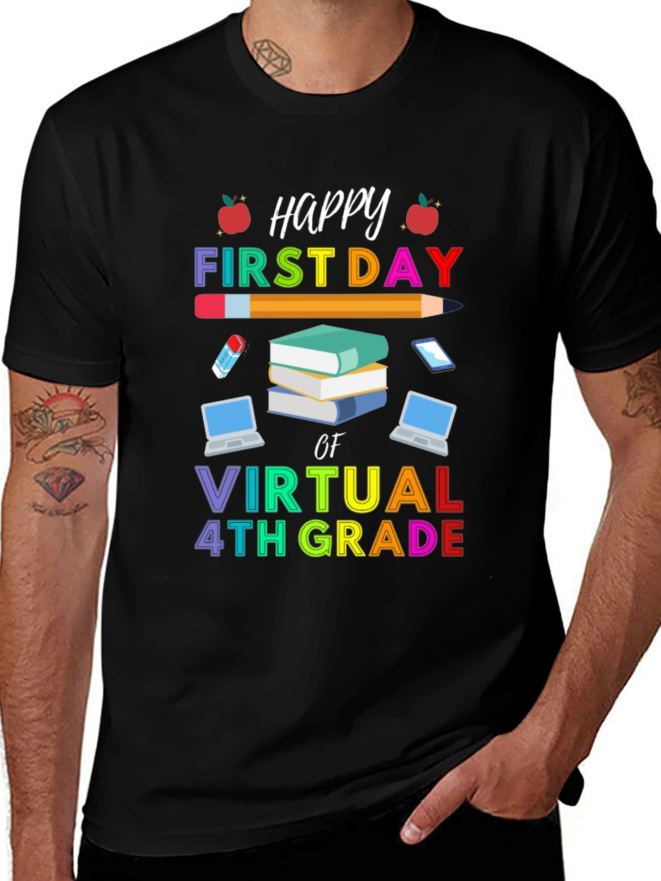 Happy First Day of Virtual 4th Grade T-Shirt