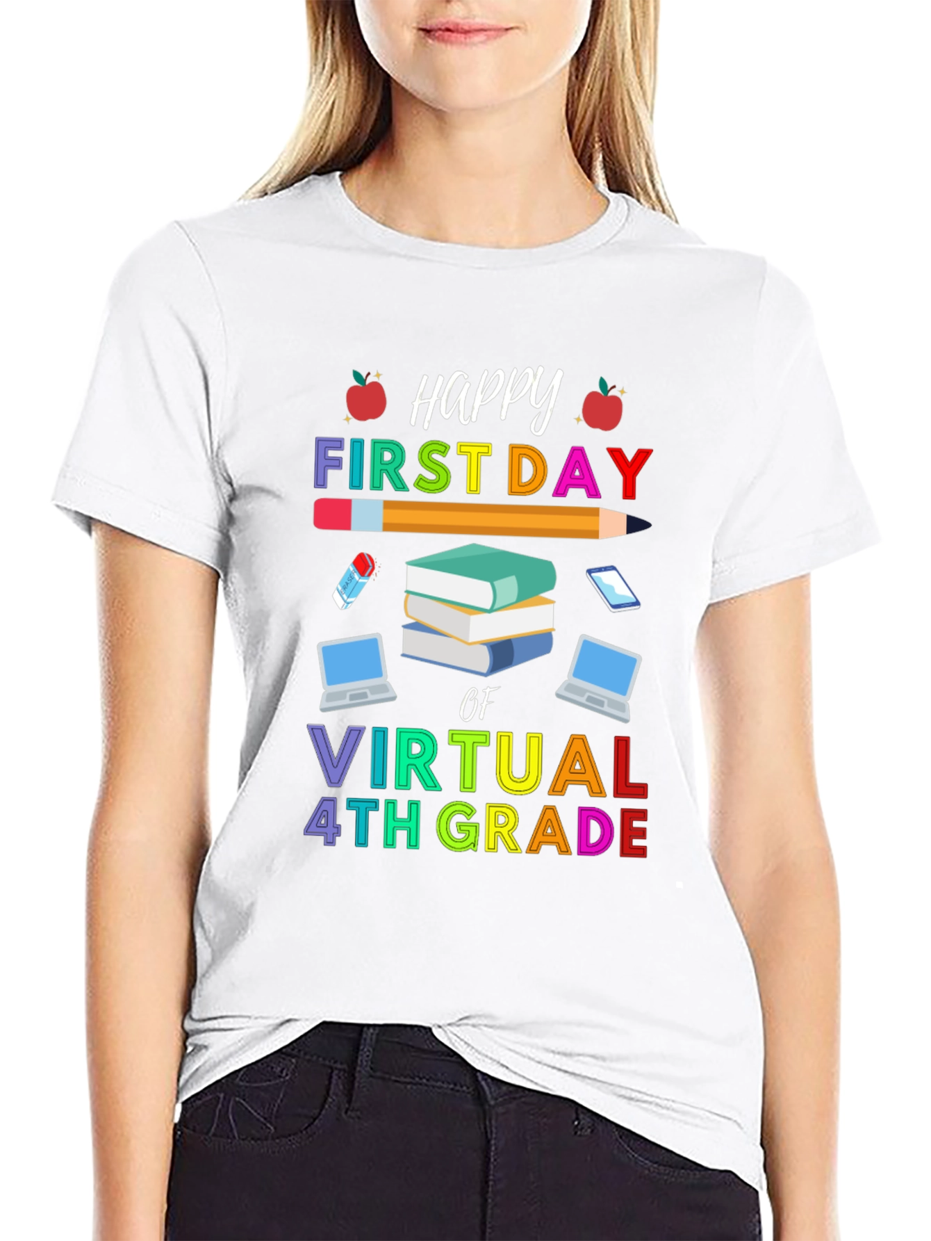 Happy First Day of Virtual 4th Grade T-Shirt