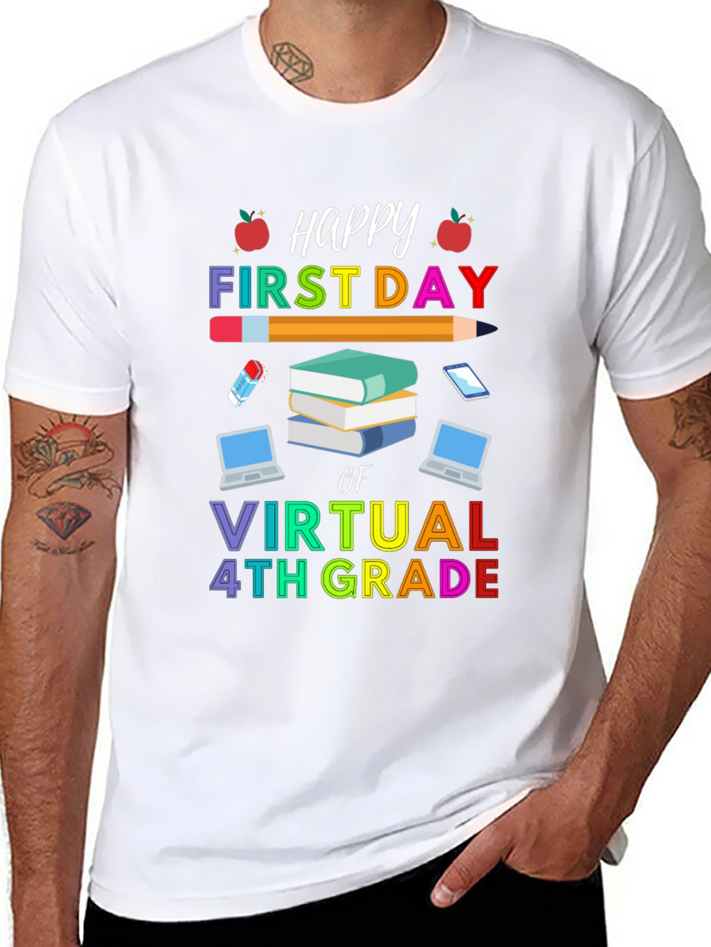 Happy First Day of Virtual 4th Grade T-Shirt