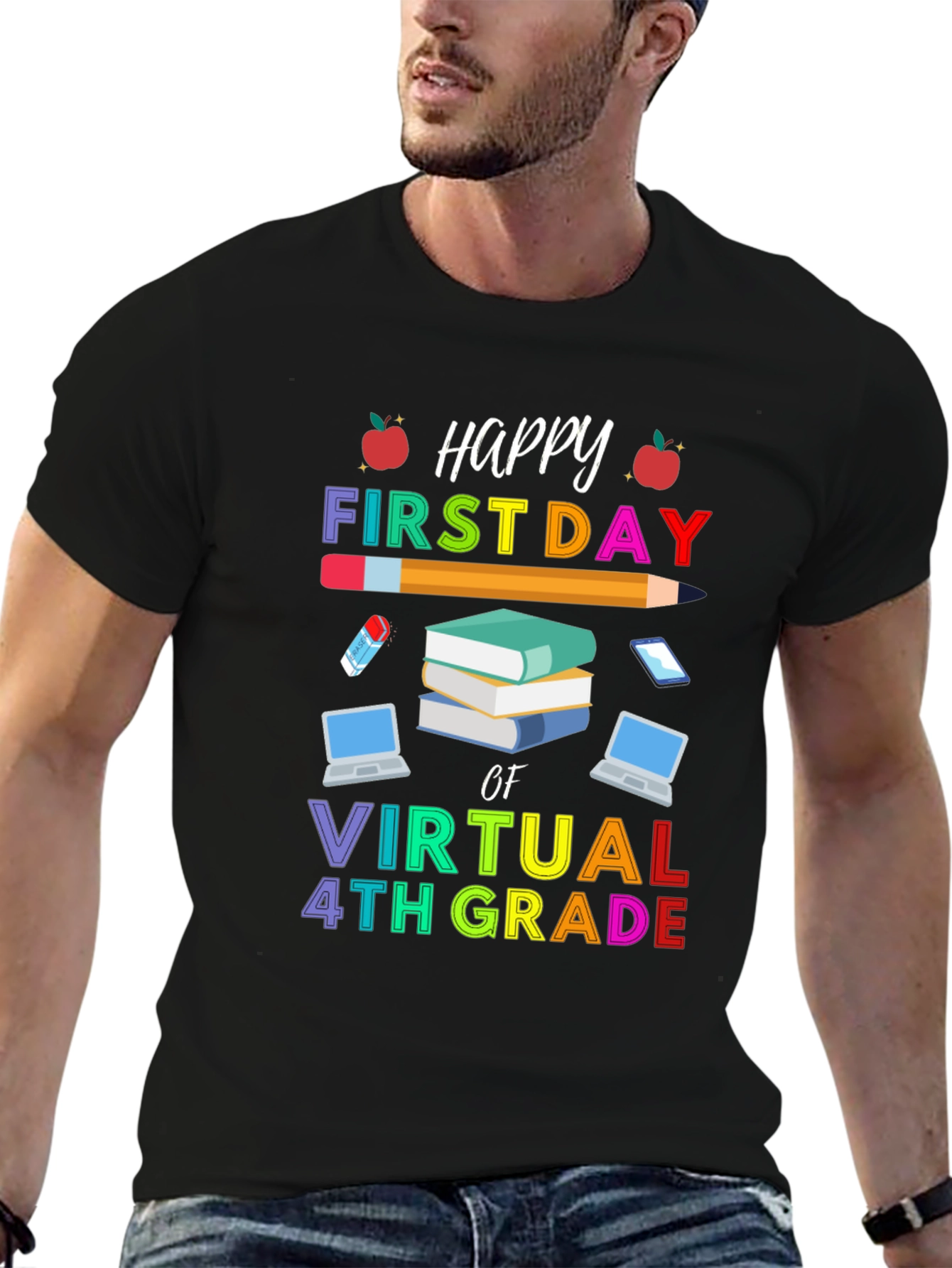 Happy First Day of Virtual 4th Grade T-Shirt
