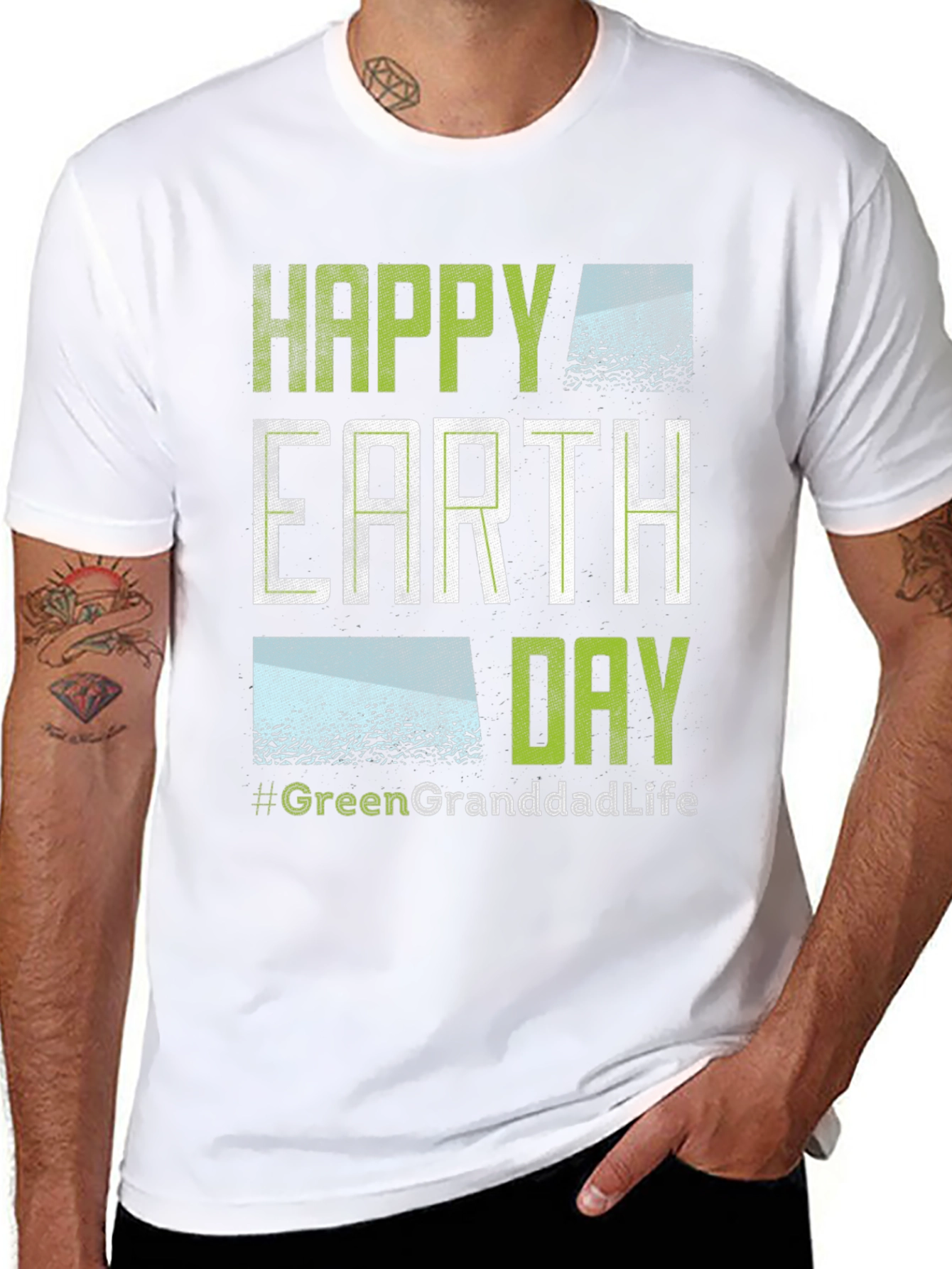 Happy Earth Day Green Granddad Life T-Shirt