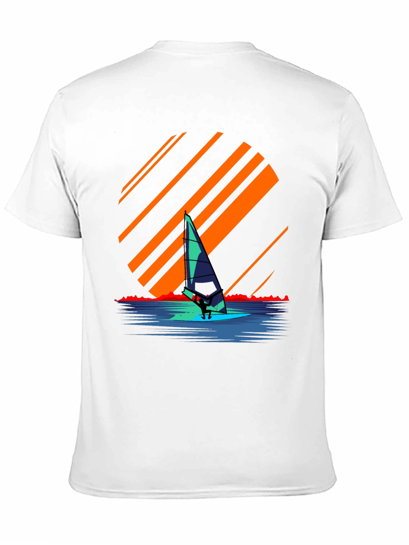 Windsurfing Sunset Graphic Tee - Retro Style