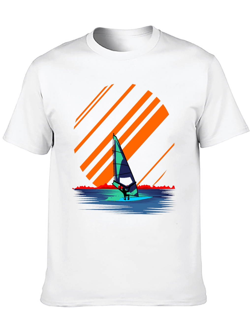 Windsurfing Sunset Graphic Tee - Retro Style
