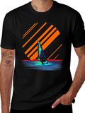 Windsurfing Sunset Graphic Tee - Retro Style
