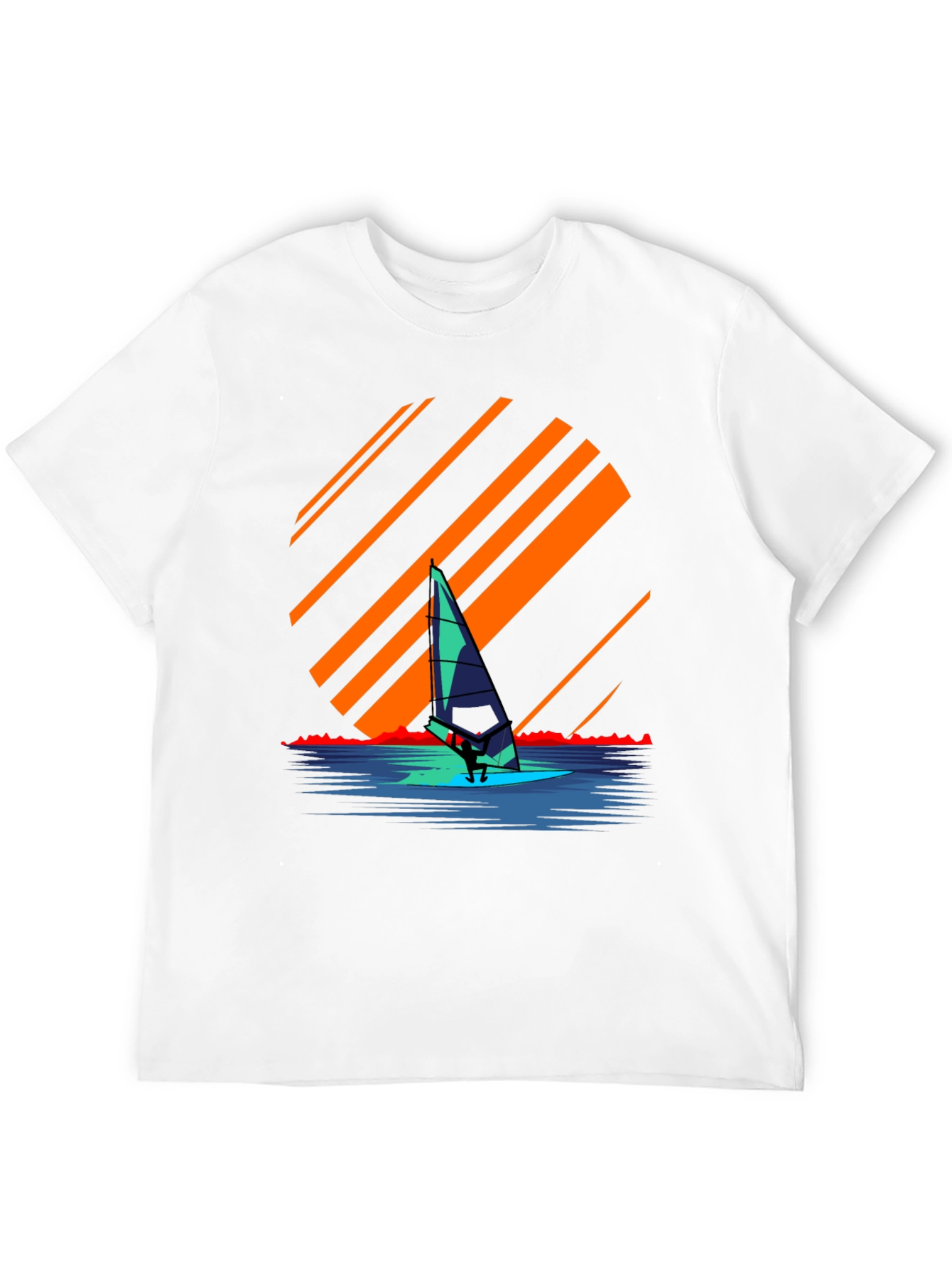 Windsurfing Sunset Graphic Tee - Retro Style