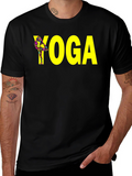 Yoga Tree Pose Graphic Tee - Black