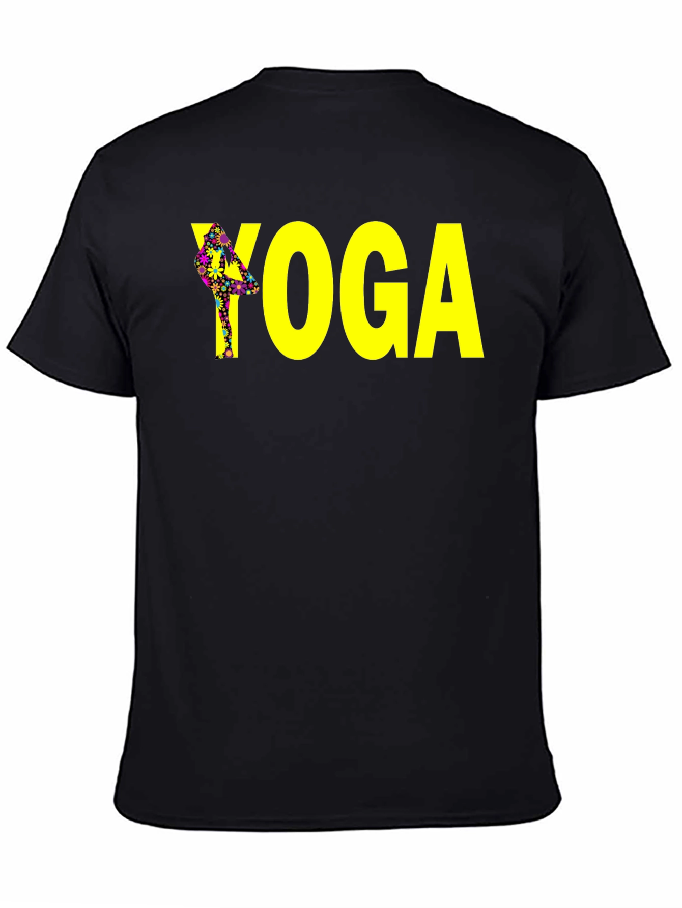 Yoga Tree Pose Graphic Tee - Black