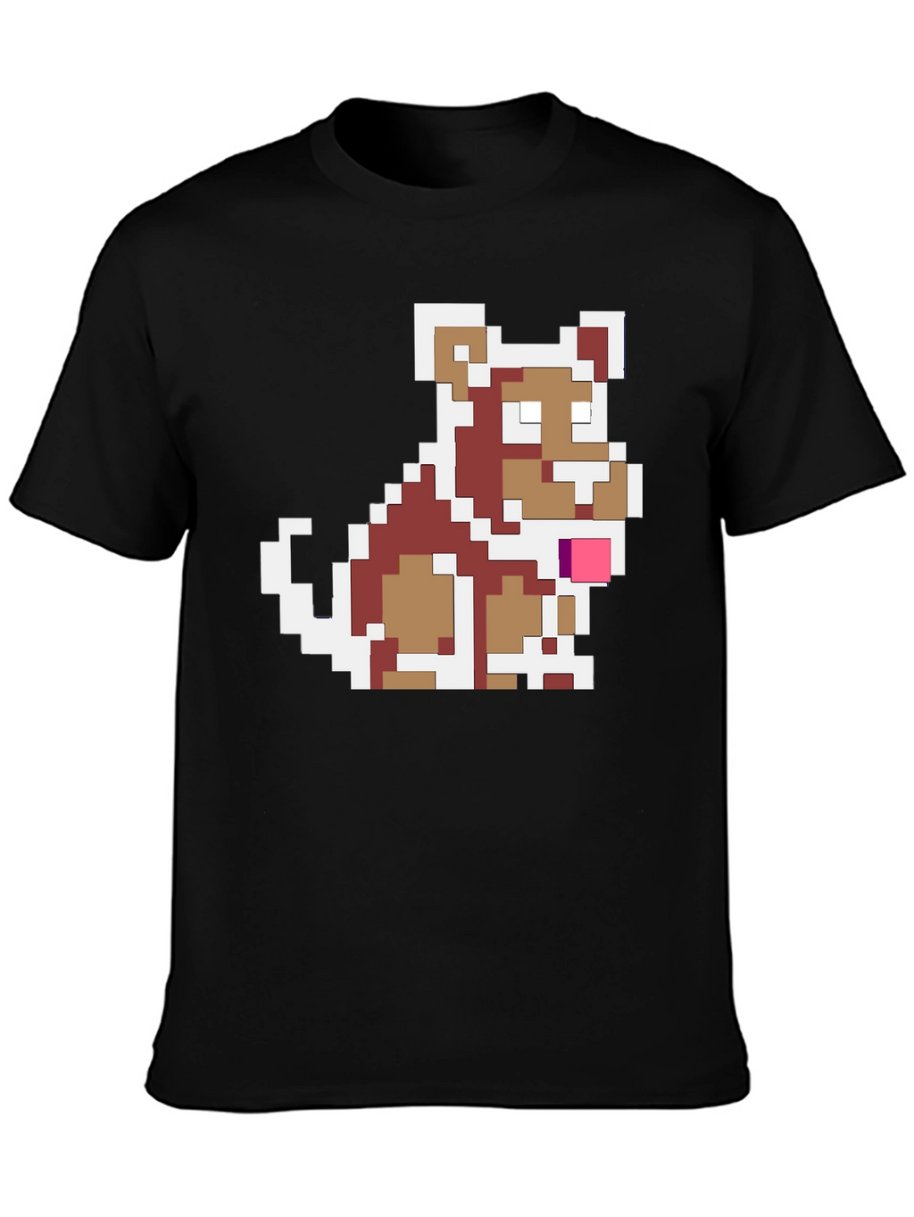 Pixel Dog Graphic Tee - Retro Gamer Style