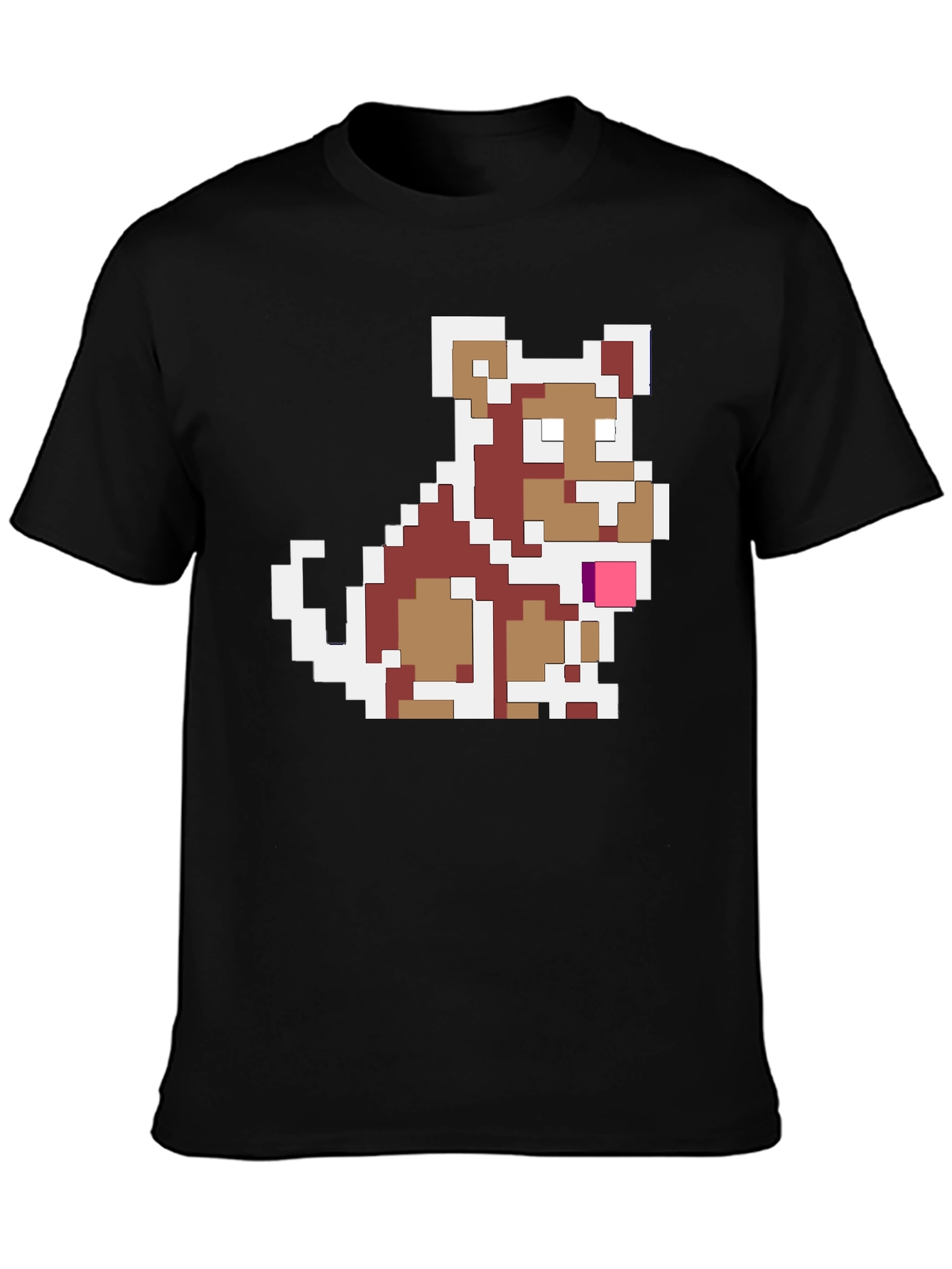 Pixel Dog Graphic Tee - Retro Gamer Style