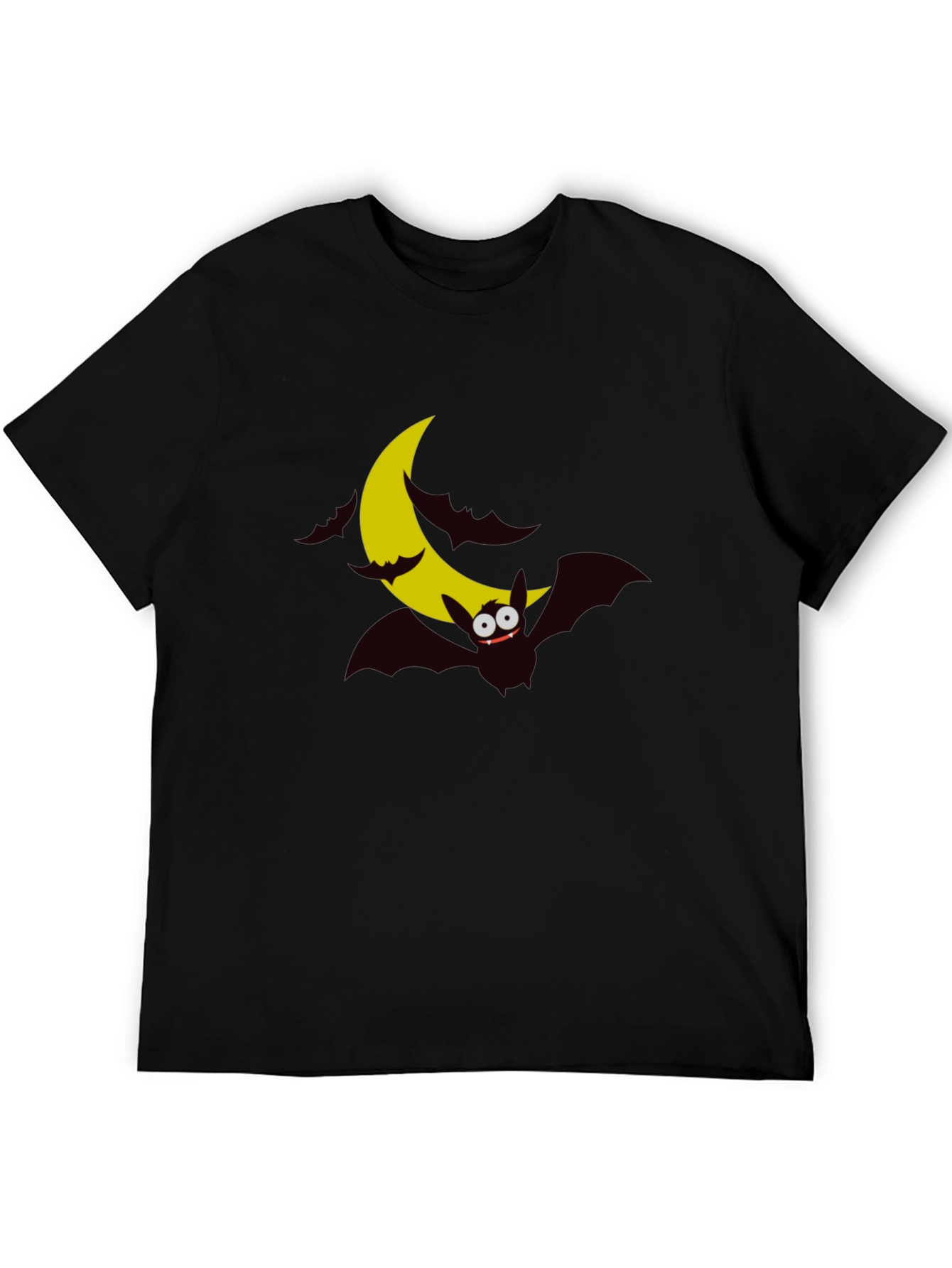 Spooky Bat Moon Graphic Tee - Halloween Shirt