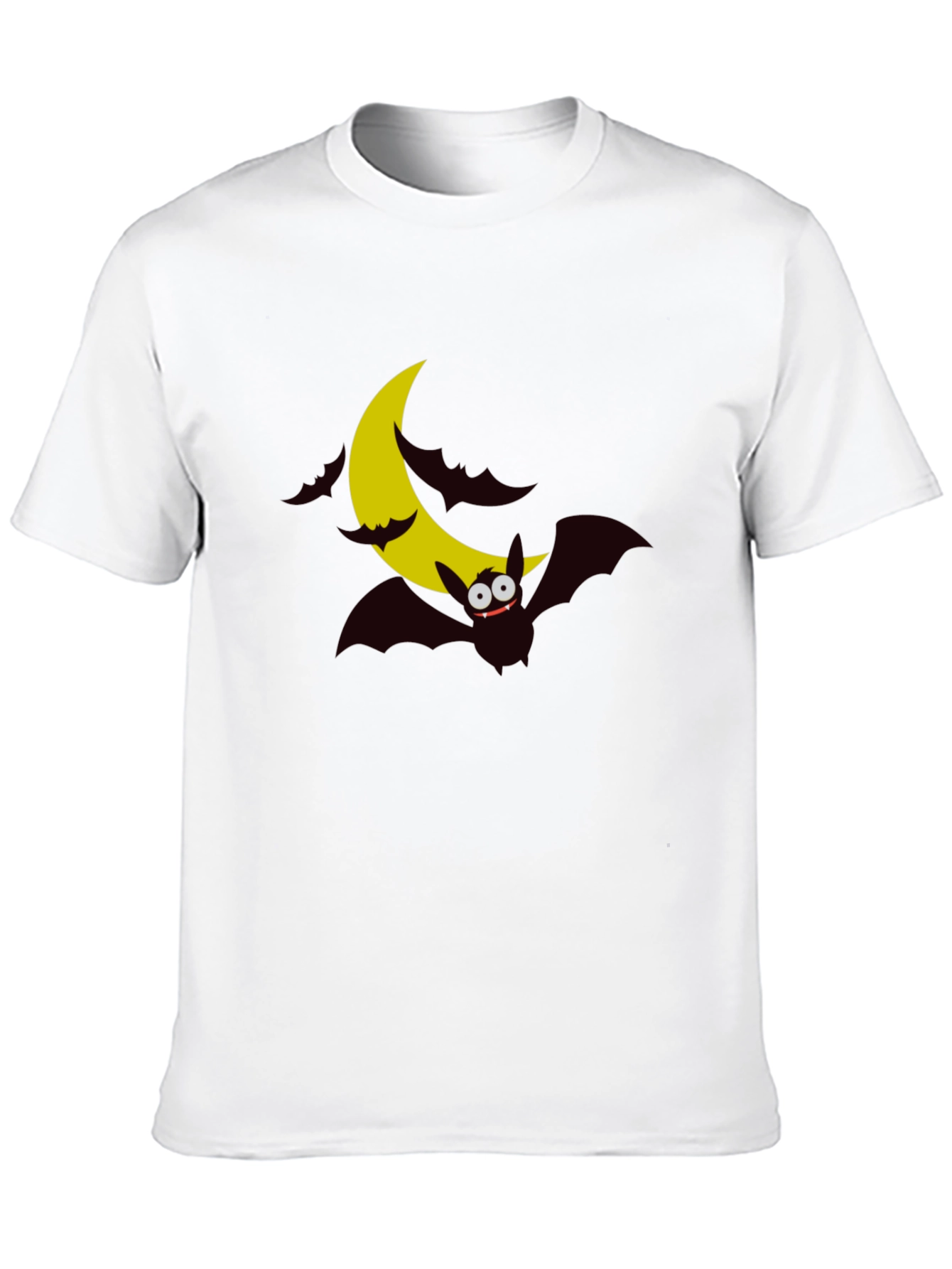 Spooky Bat Moon Graphic Tee - Halloween Shirt