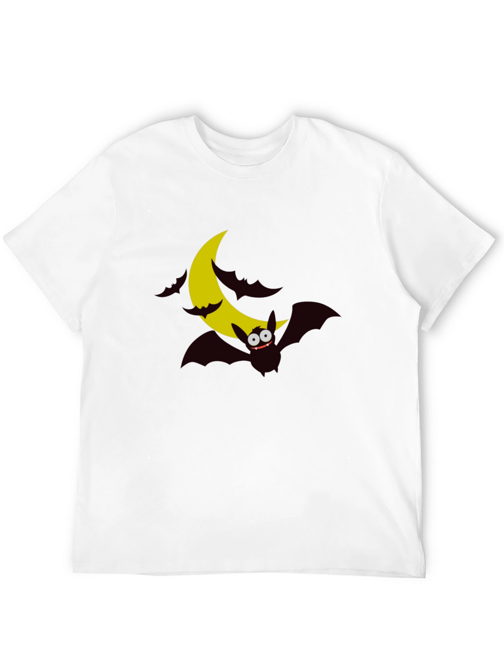 Spooky Bat Moon Graphic Tee - Halloween Shirt